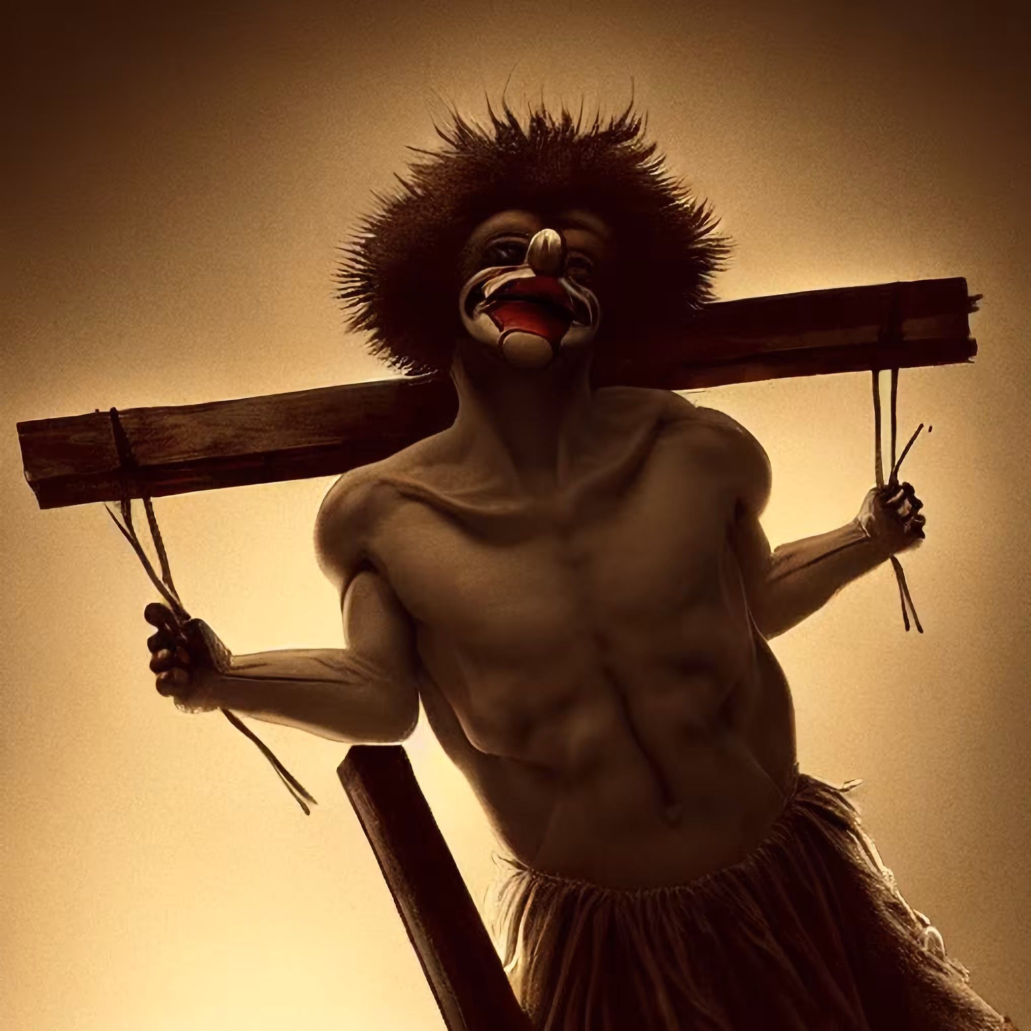 Crucified clown #1