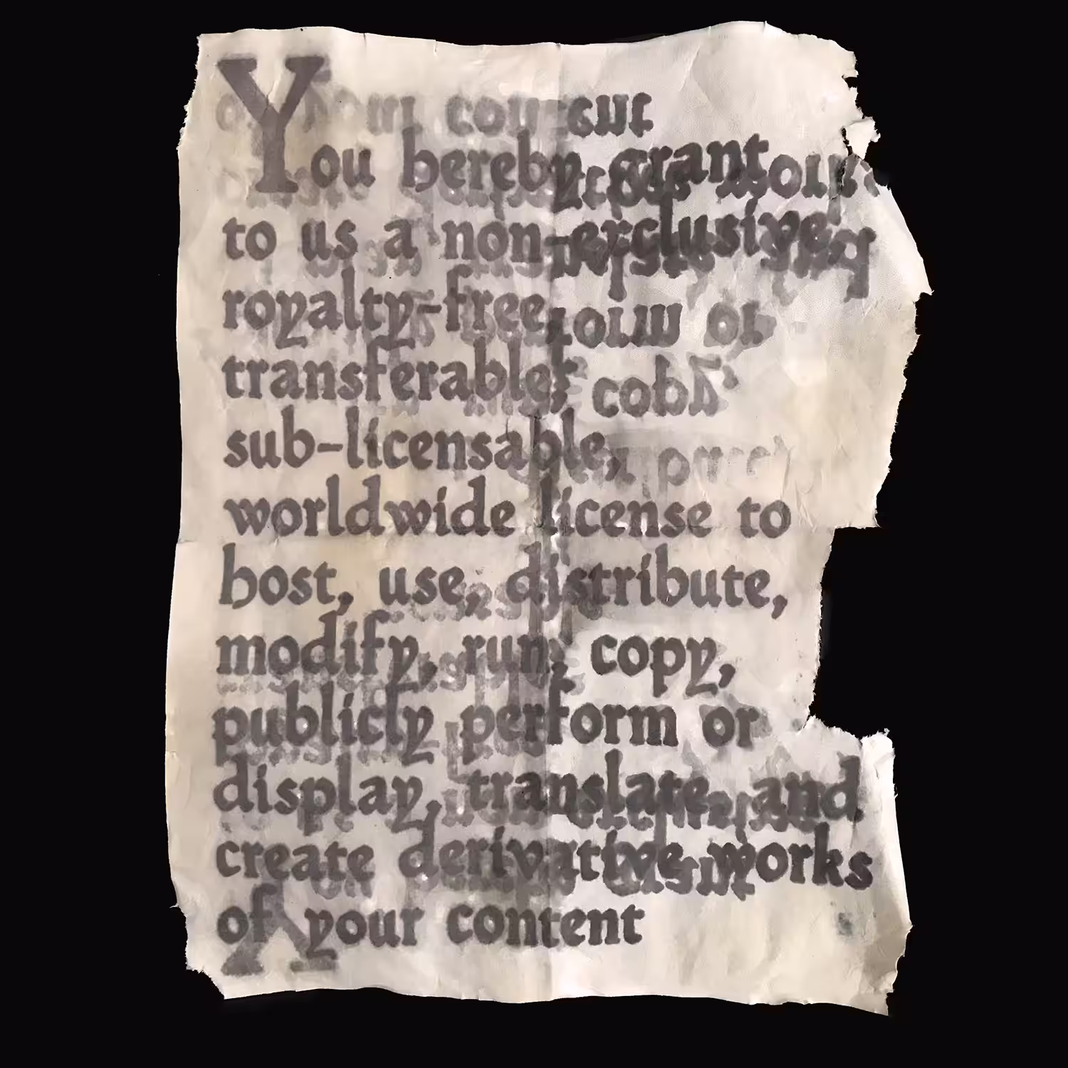 Terms and Conditions: You hereby grant to us