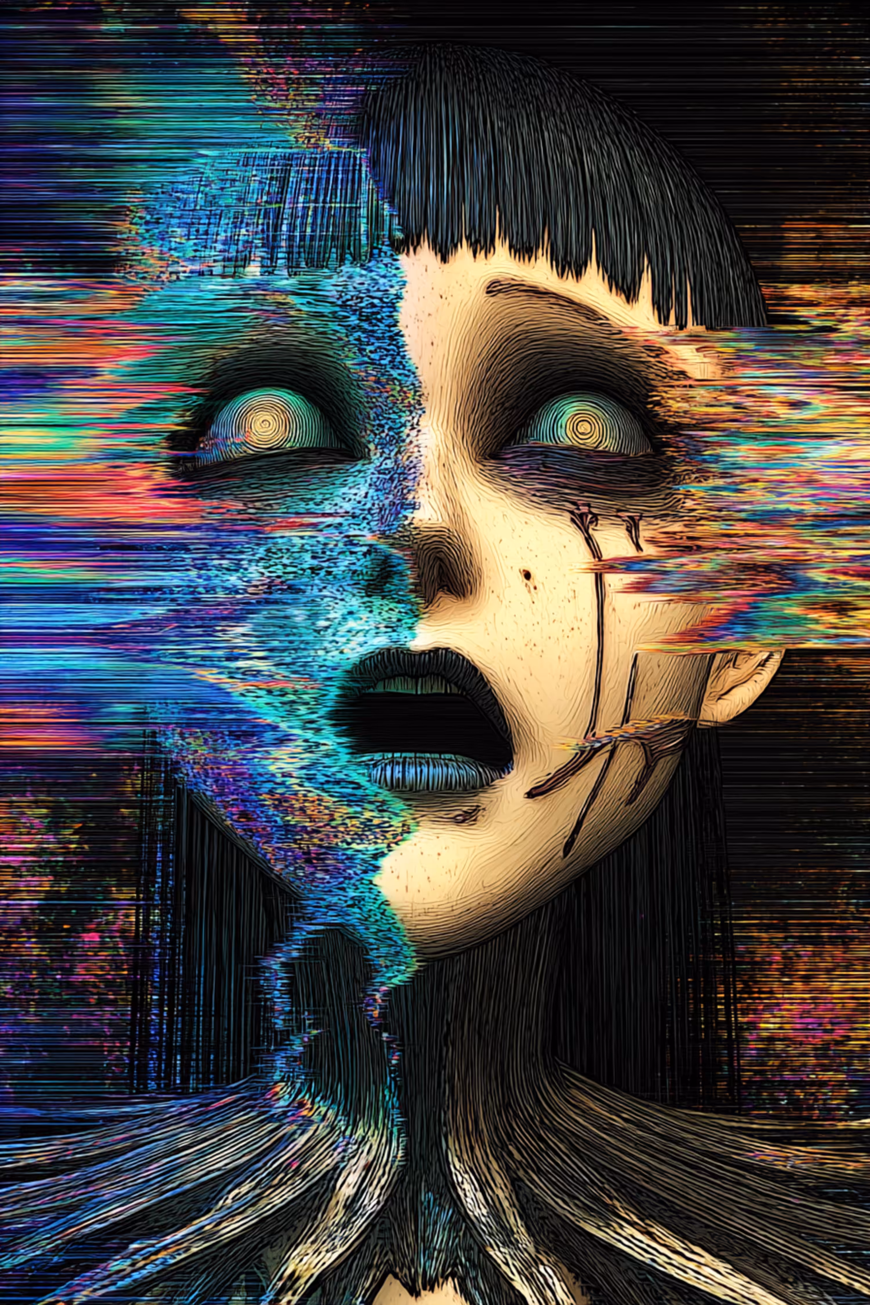 "Distorted Reflection of a Digital Soul"