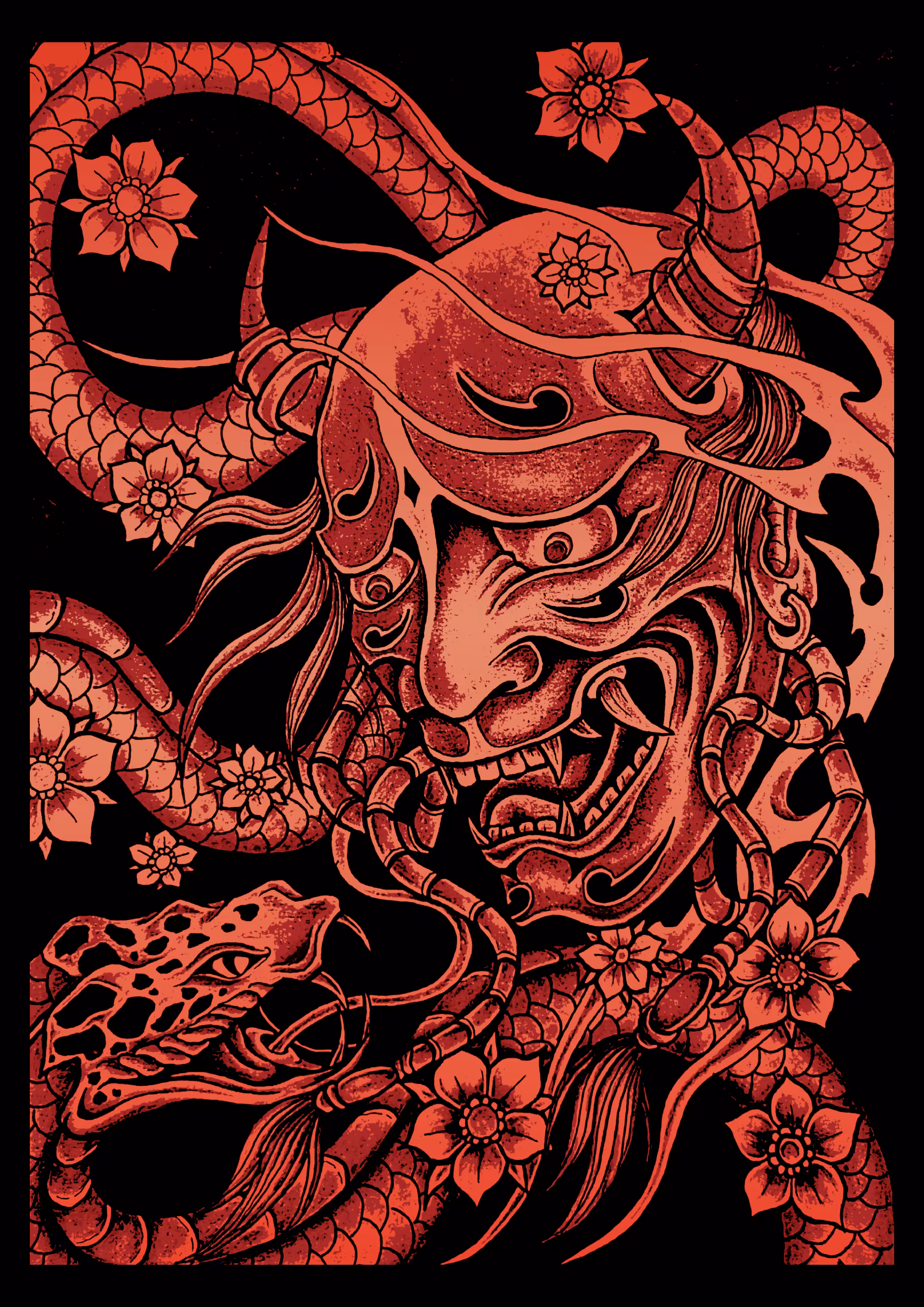 Hannya Mask 3 - Aka Hannya (赤般若)