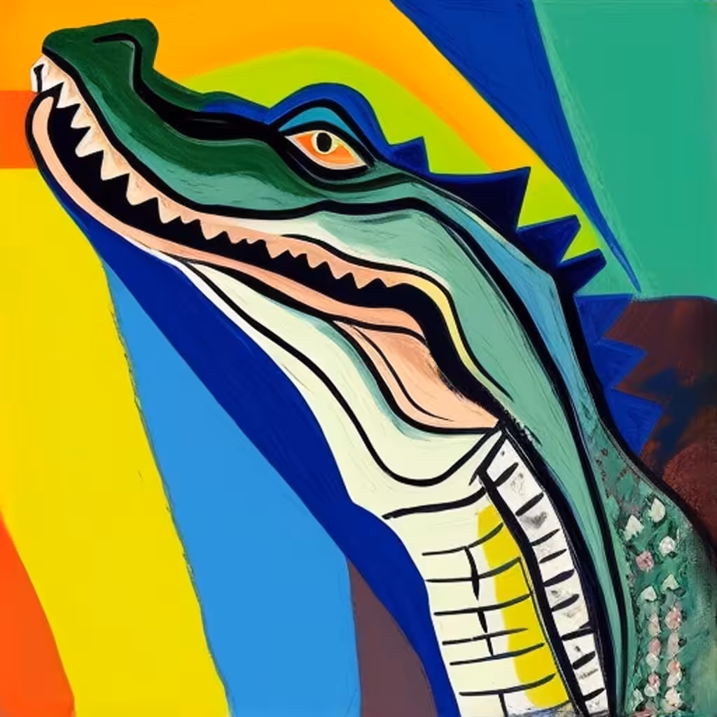 Cubist #124 (Alligator)