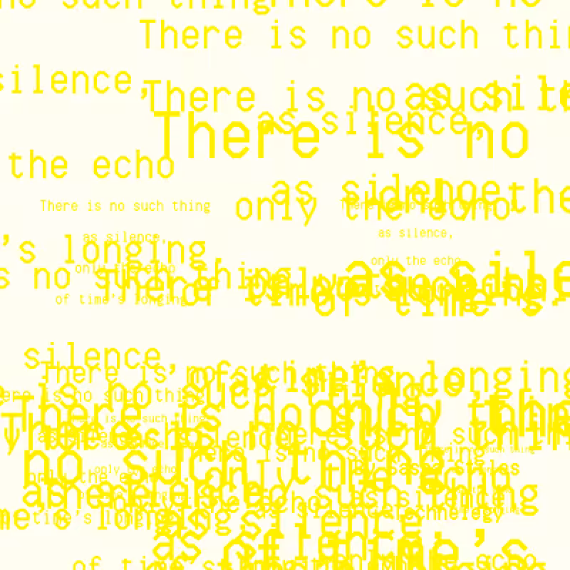 SOUND GROWS INTO SPACE #109