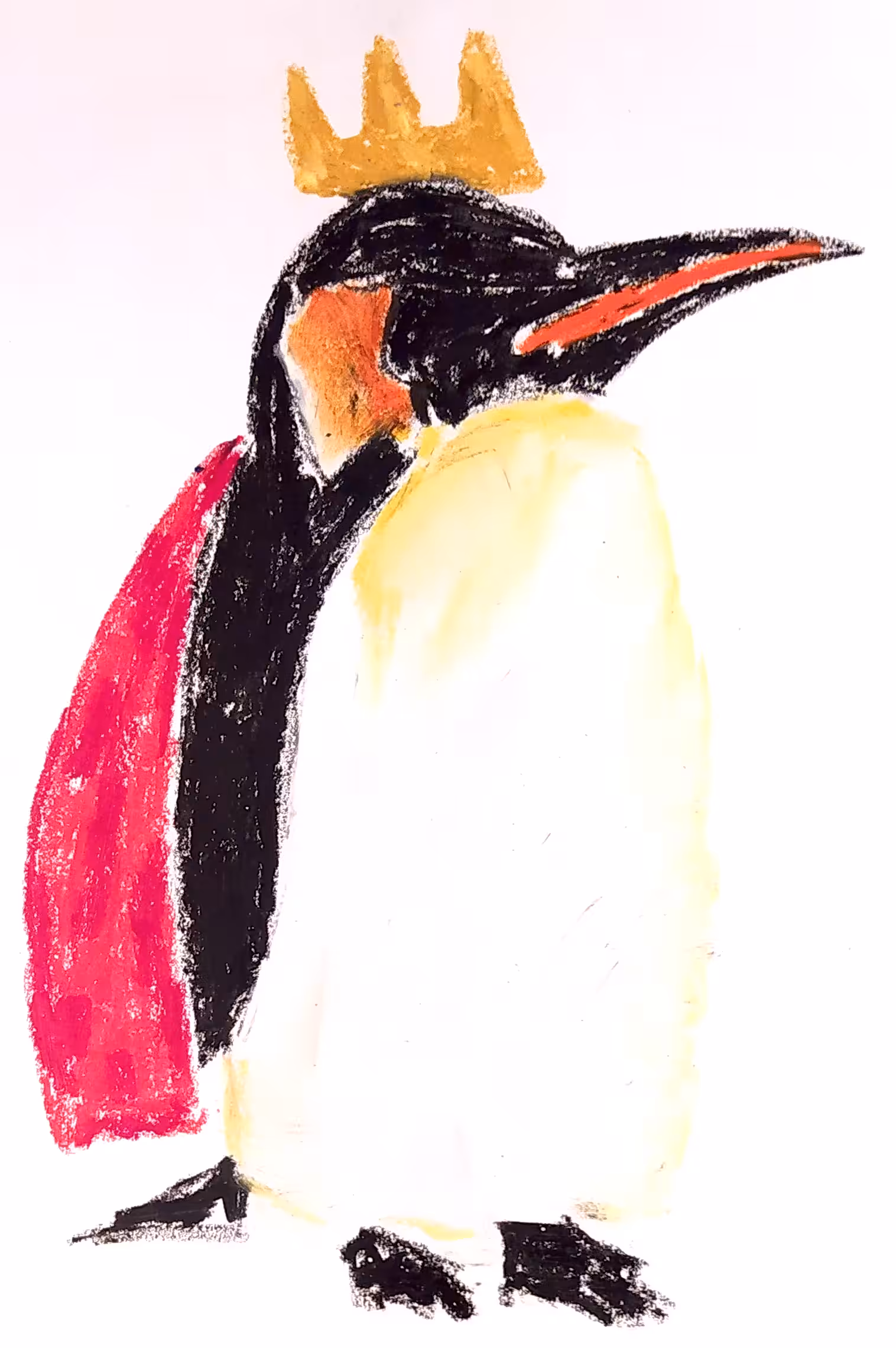 un pingüino emperador soñando con su imperio