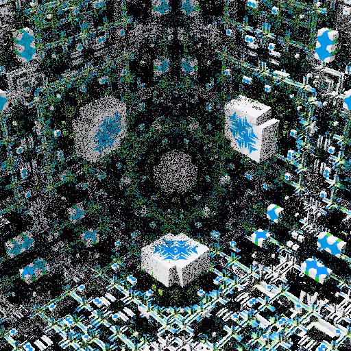 Colorful, warped cubic sponge forms #26