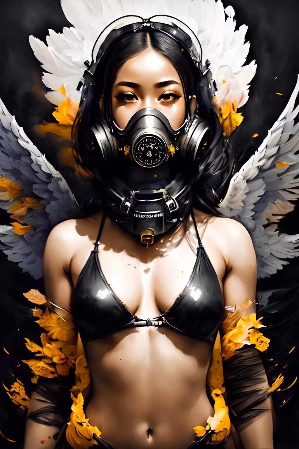 Girl and toxic planet 