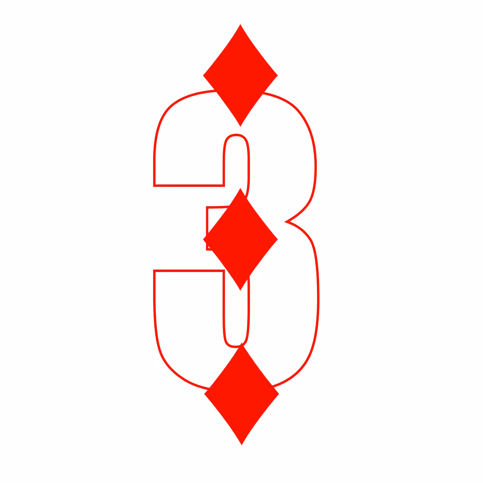 Three of Diamonds