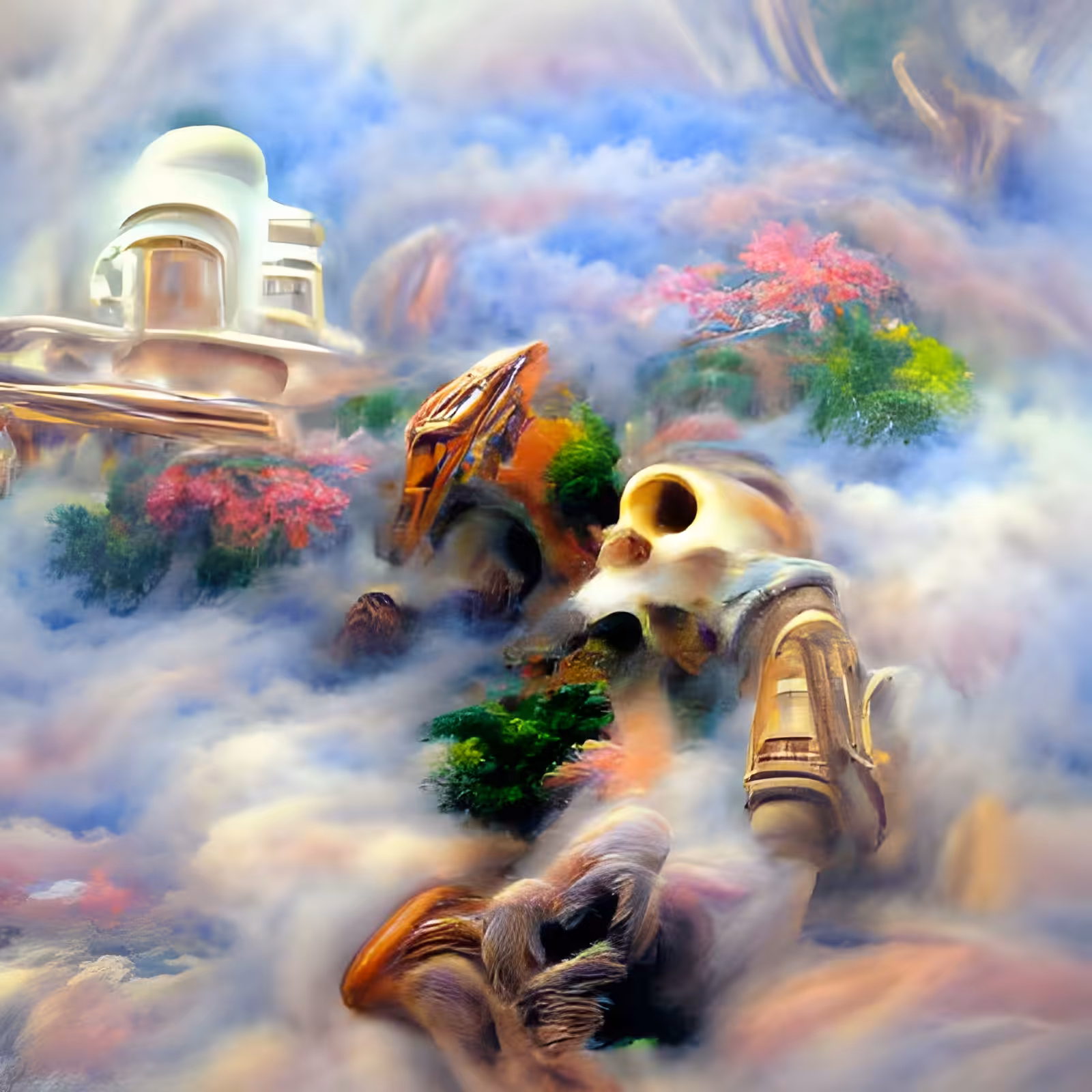 Old wise man waiting in the mountains