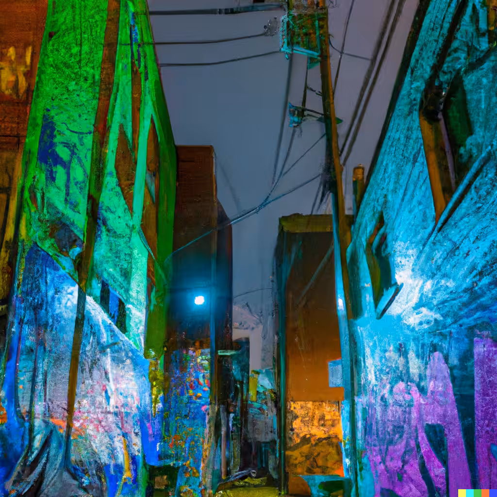 Vibrant Night Alley No. 10