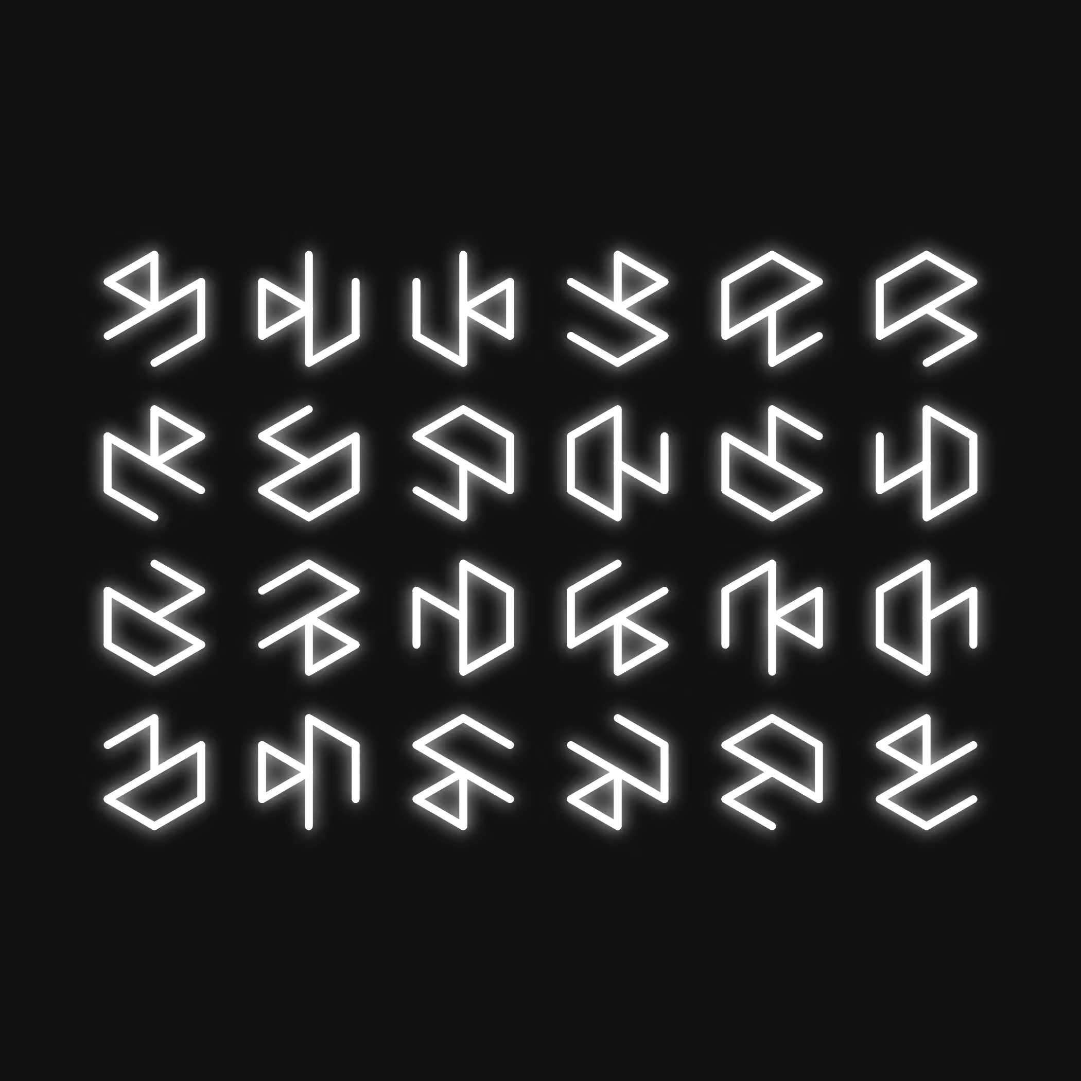 Neon Cubes (White)