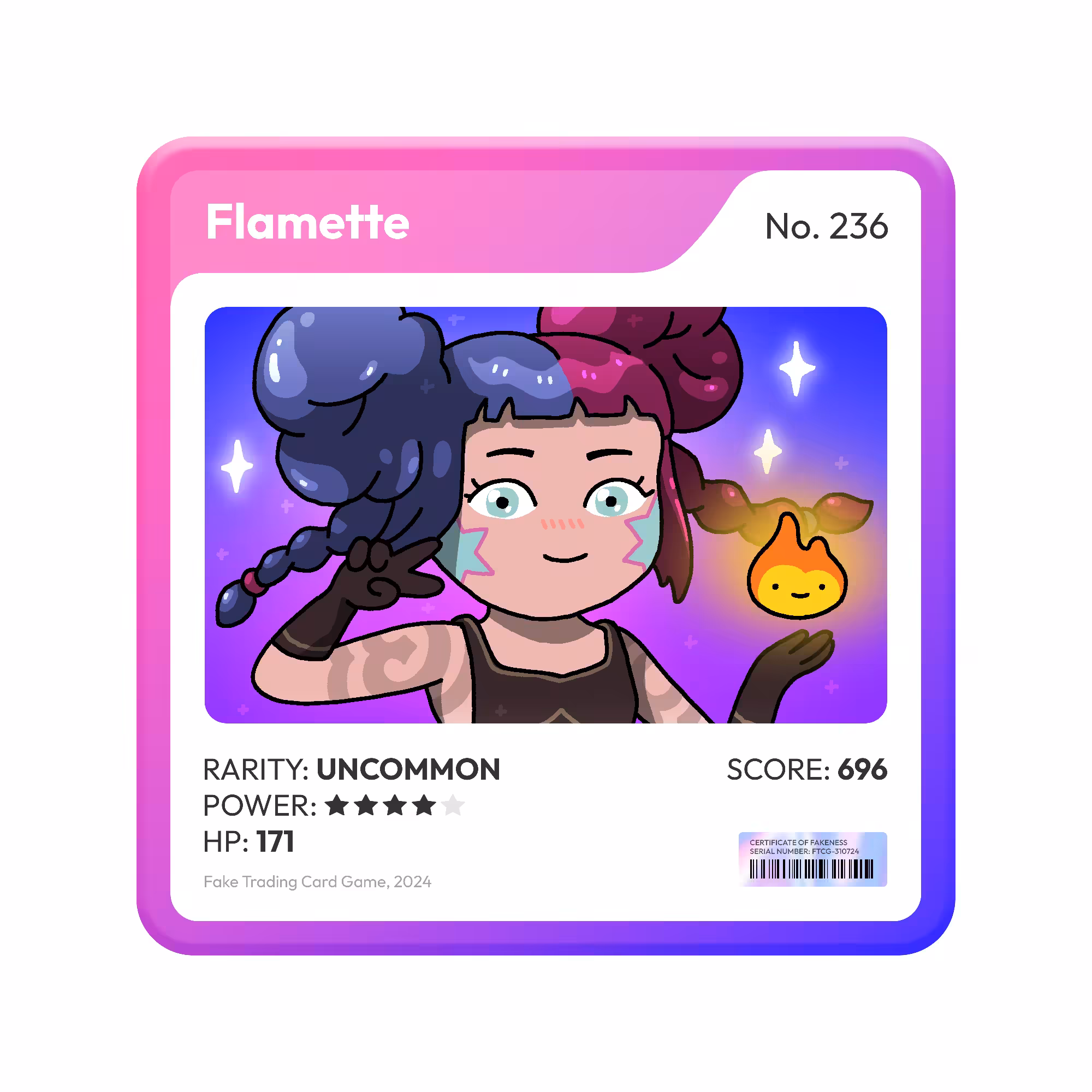 Fake Trading Card Game: Flamette