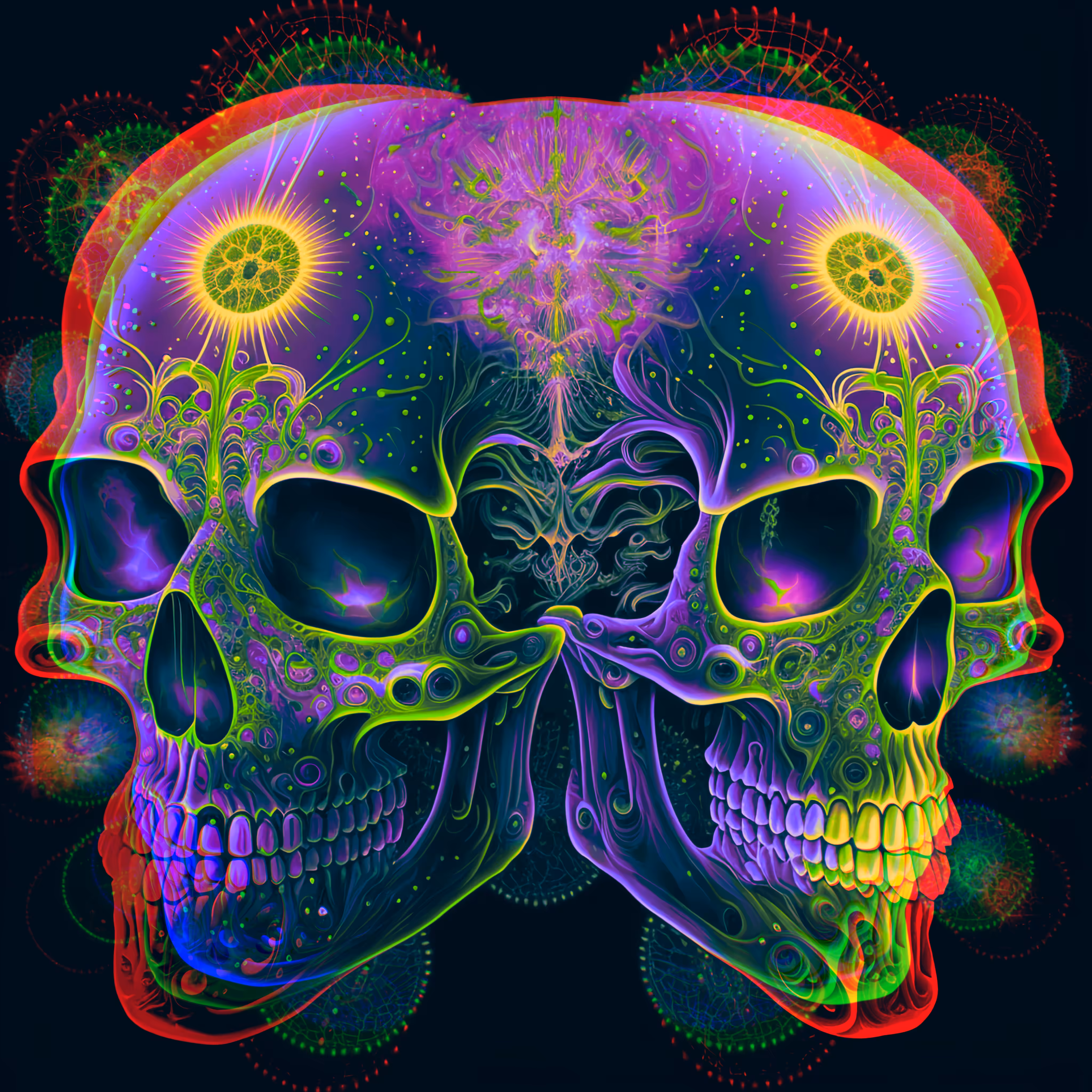 Glitched Skulls Duo