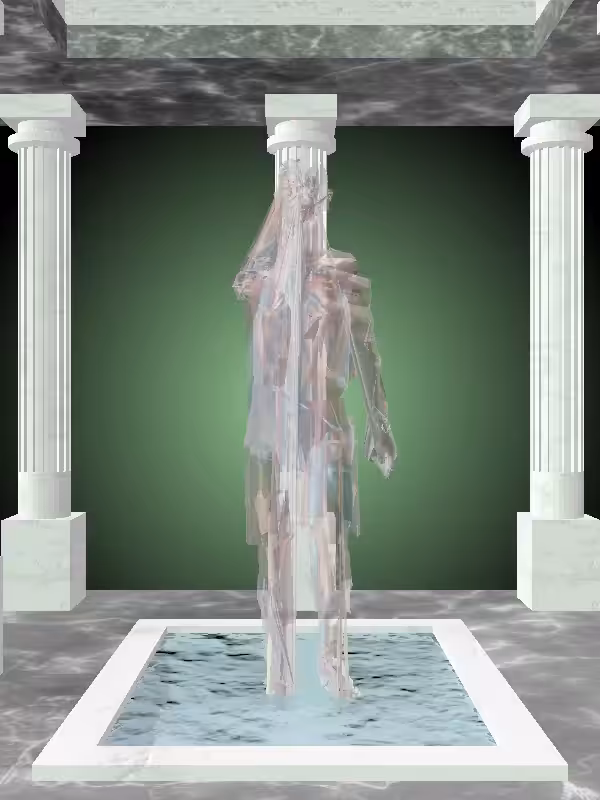 The Fading Receding Holographic Glow Woman #7705