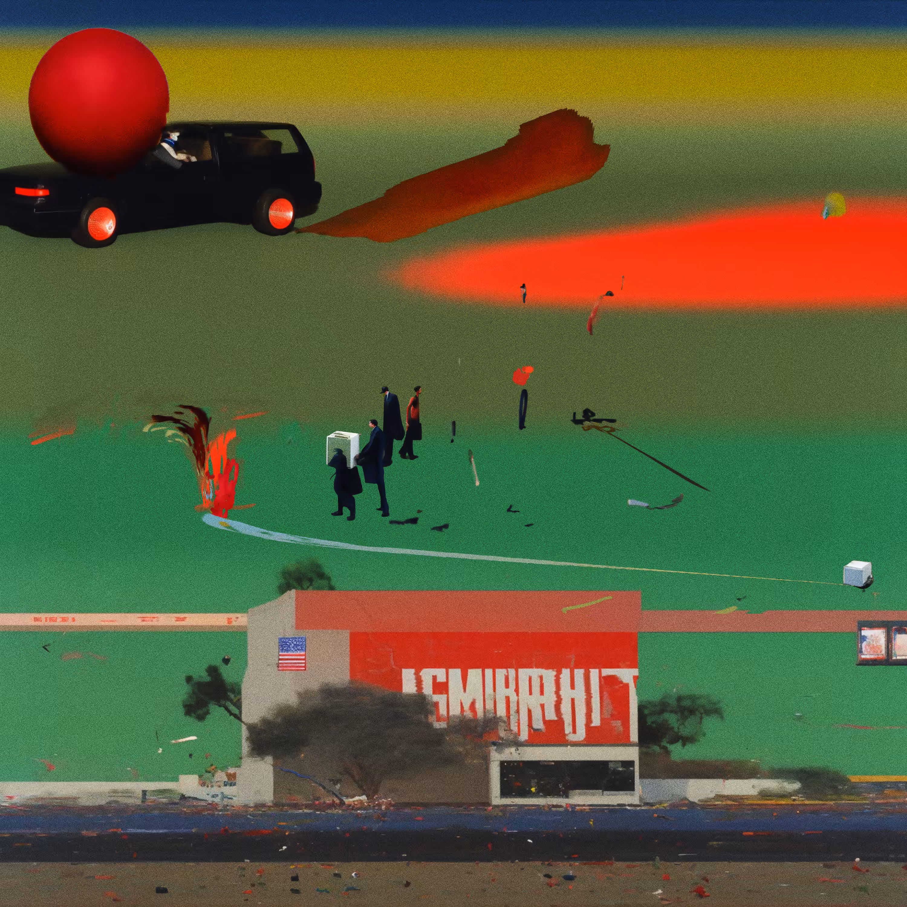 Garbage crayon painting of the century