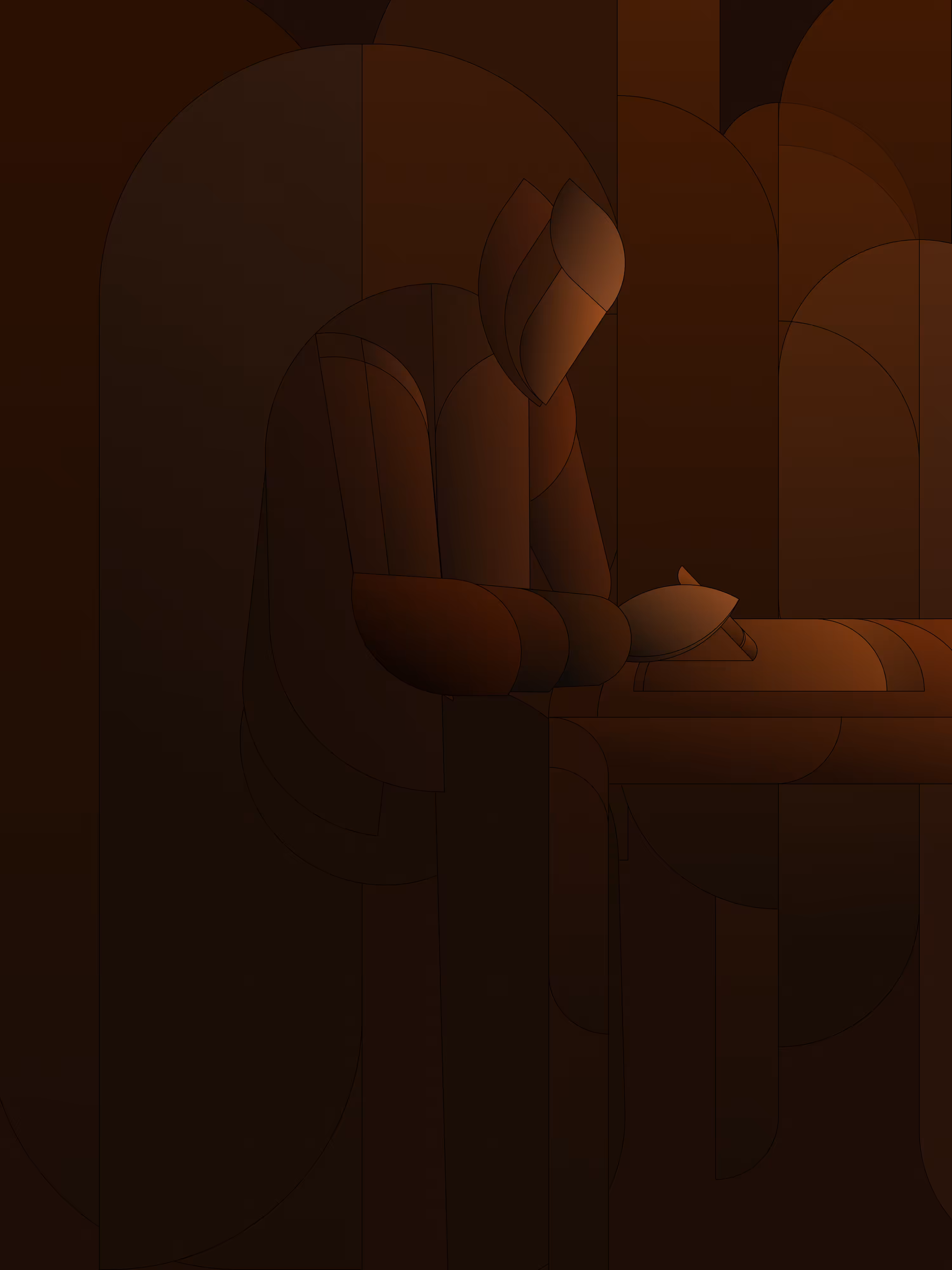 Self portrait, at night