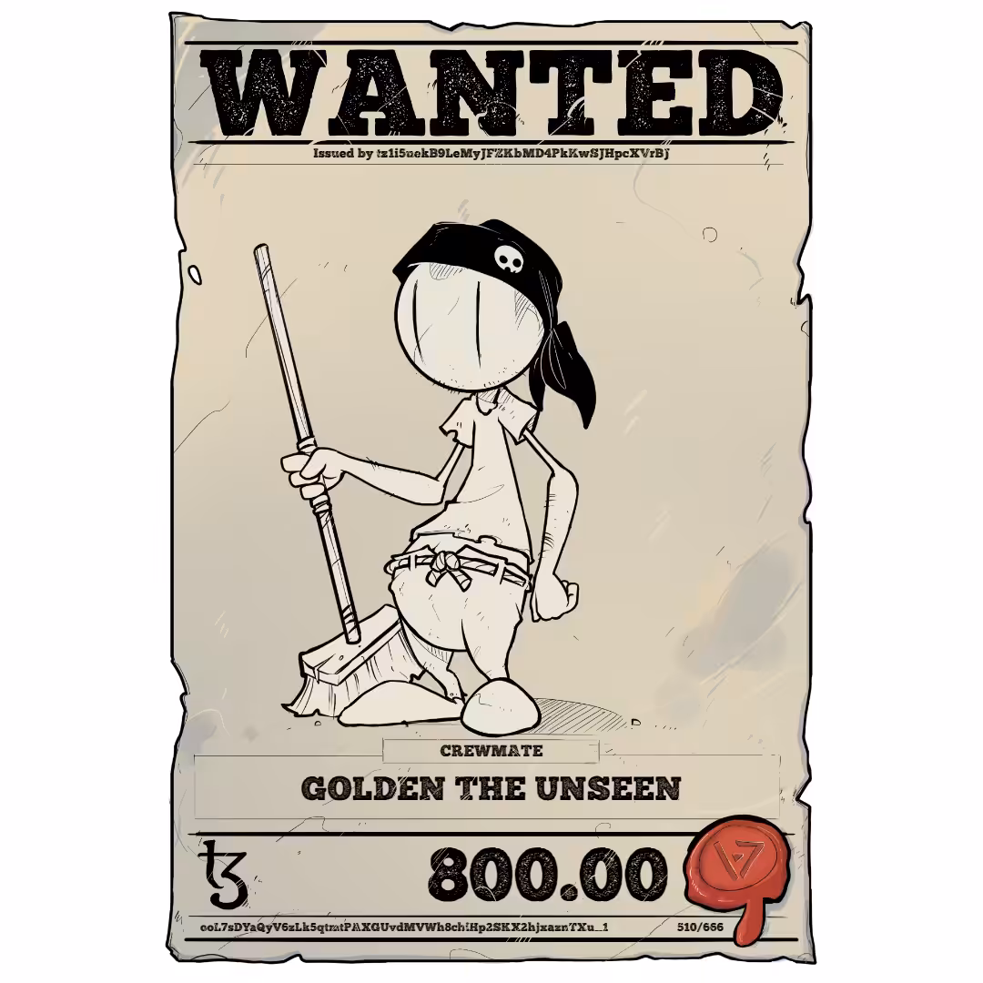 GOLDEN THE UNSEEN | TEZOS PIRATE 510/666