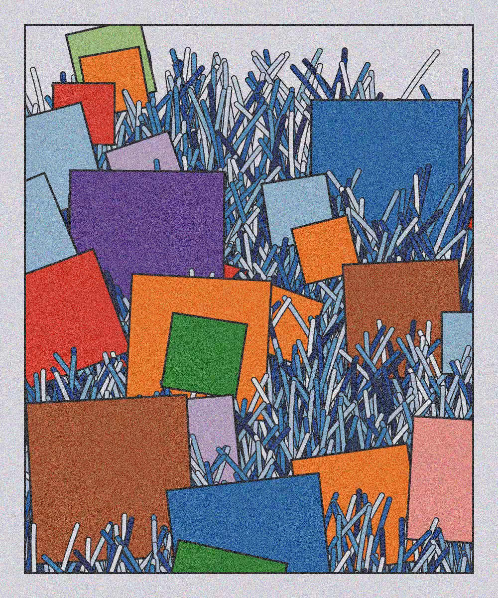 Paper salad with colored cardboard #4