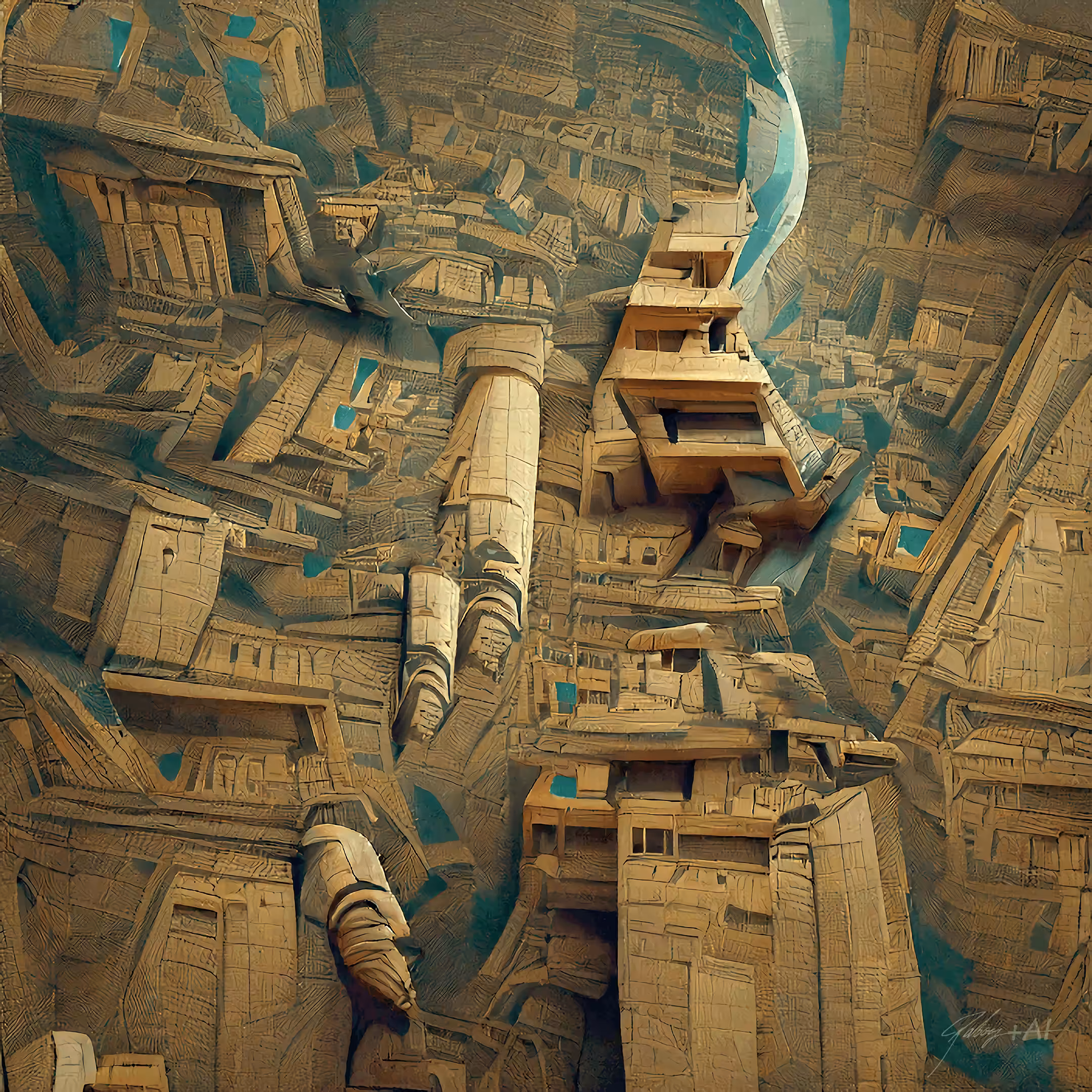 4 dimensional Egyptian temple