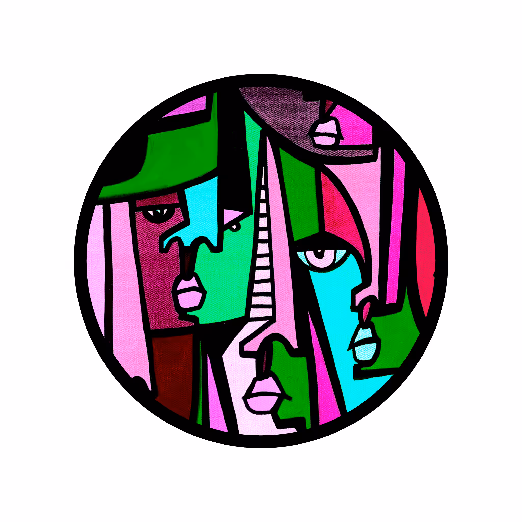 Cubist Circle 124