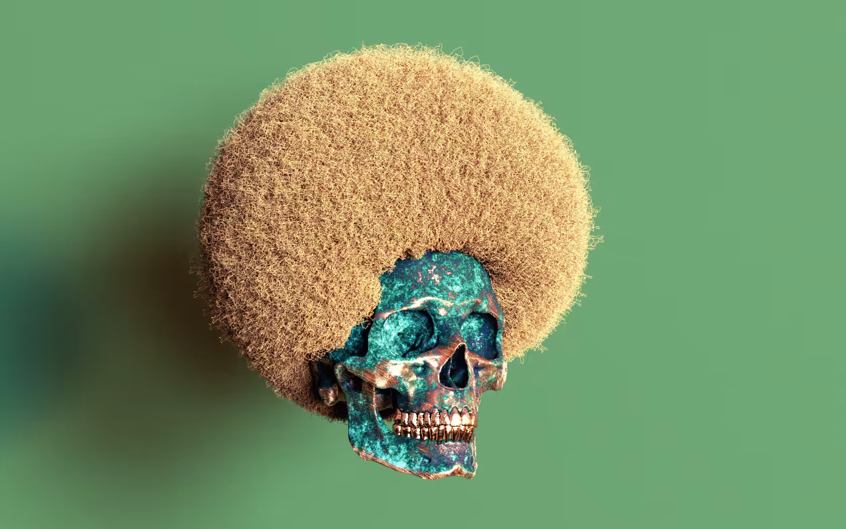 Green AfroSkull's 