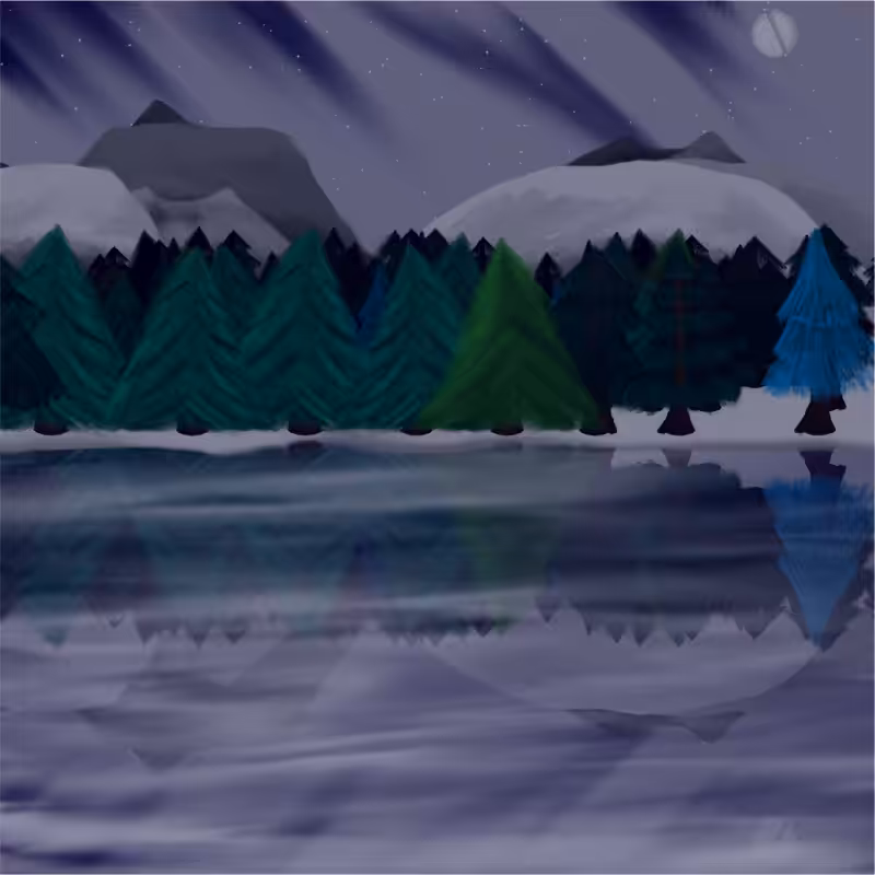 Moony Winter Lake #59