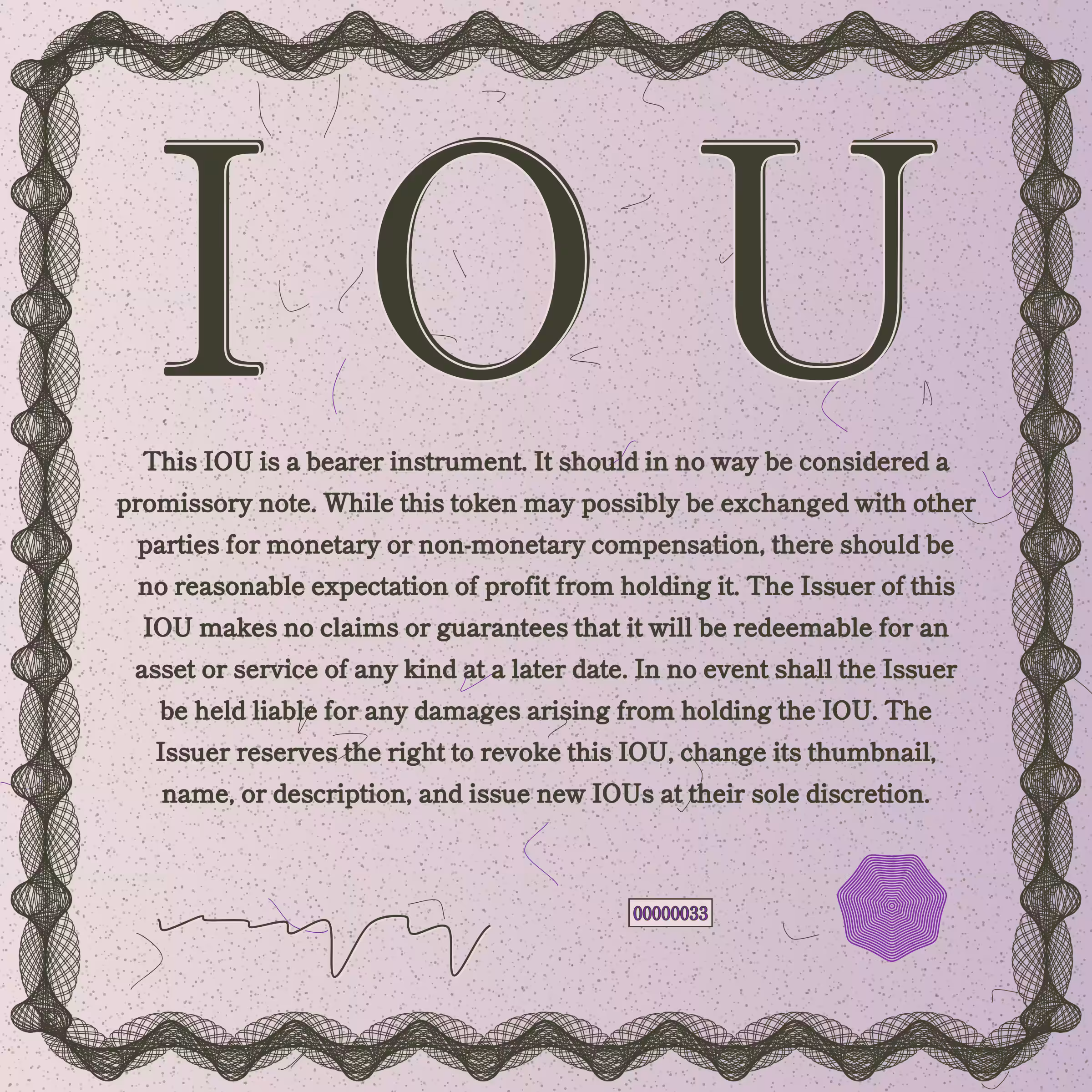 IOU #33