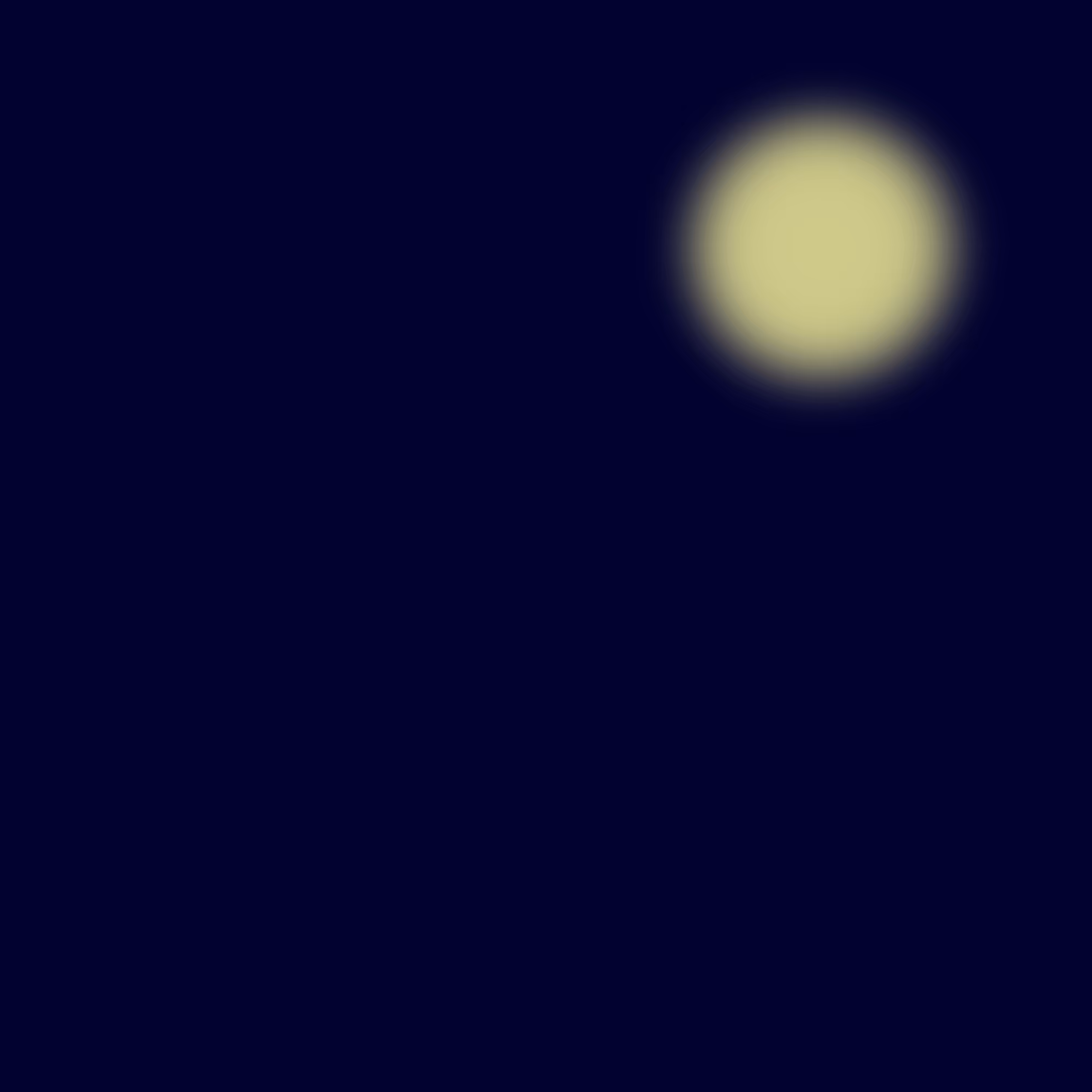 At night I saw the moon