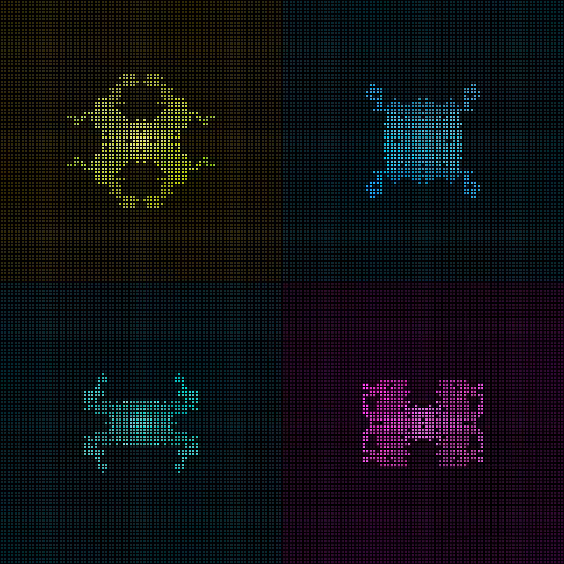 Dither Creatures 2x2 #10