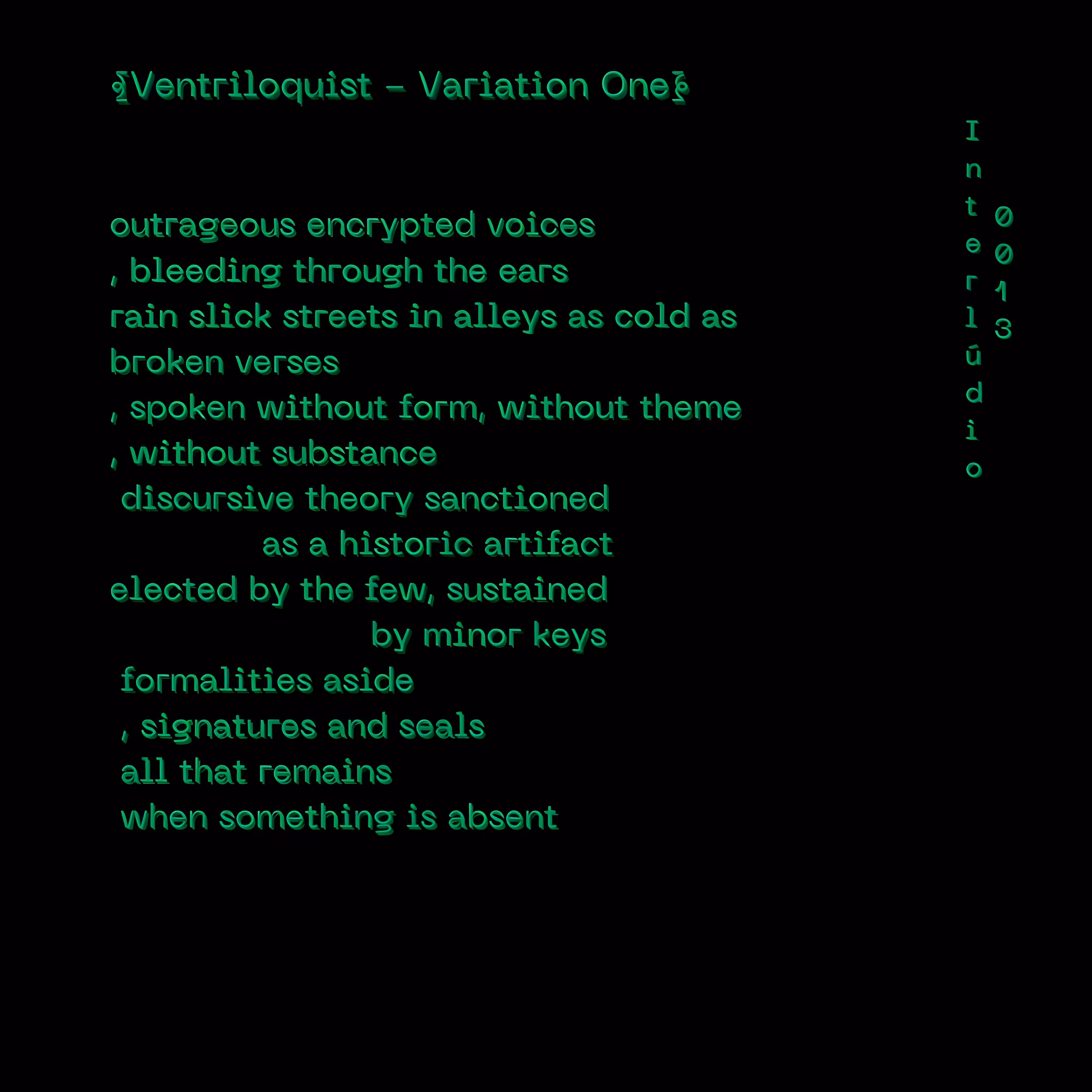 Soul Poesia: Ventriloquist - Variation One
