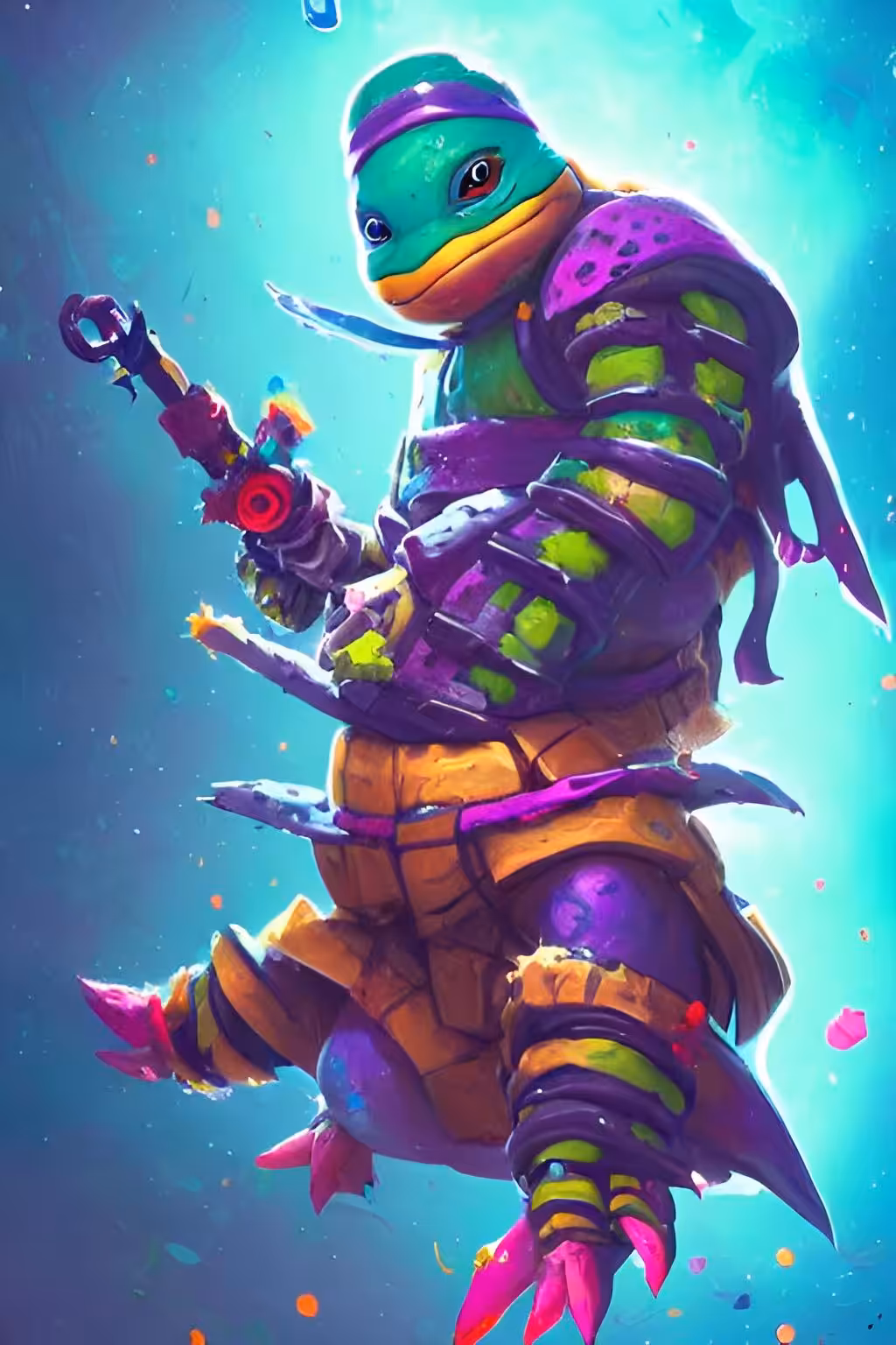 Splatter Punks AI: Purple Ninja Turtle #1