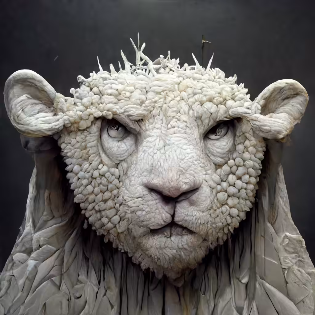 Psychedelic Art: Sheep lion