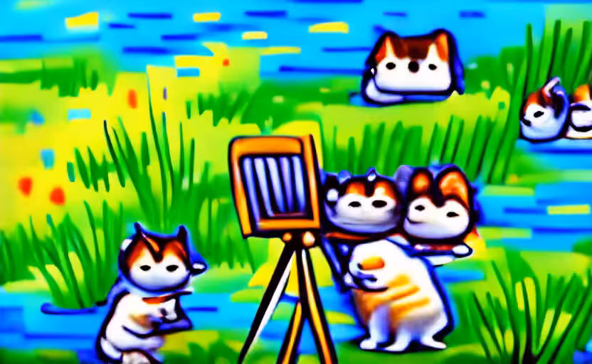 Impressionist Cats 5