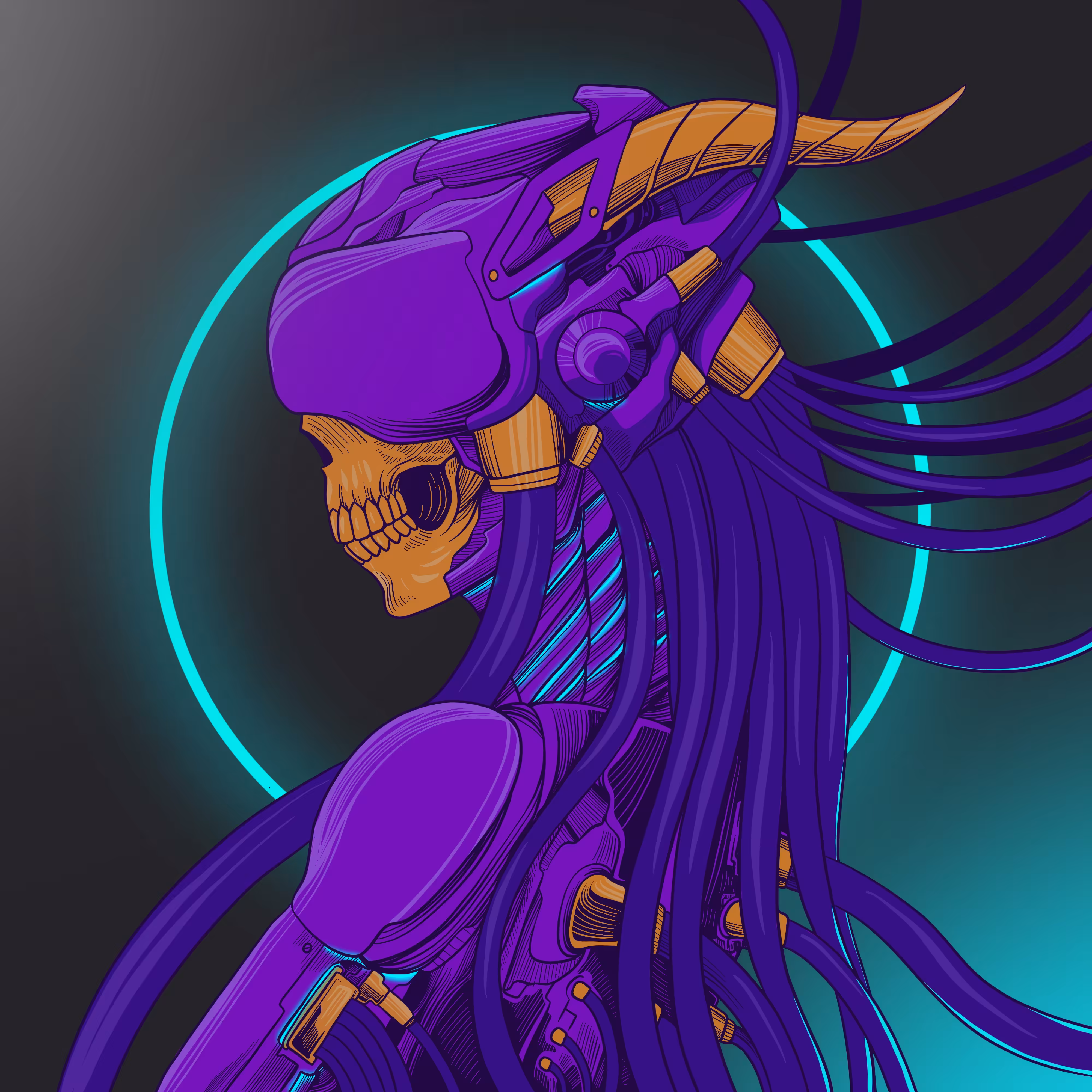 Skull cyborg