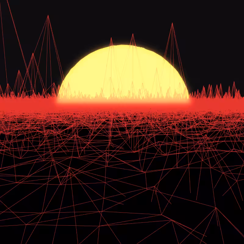 Generative Retrowave Field #42