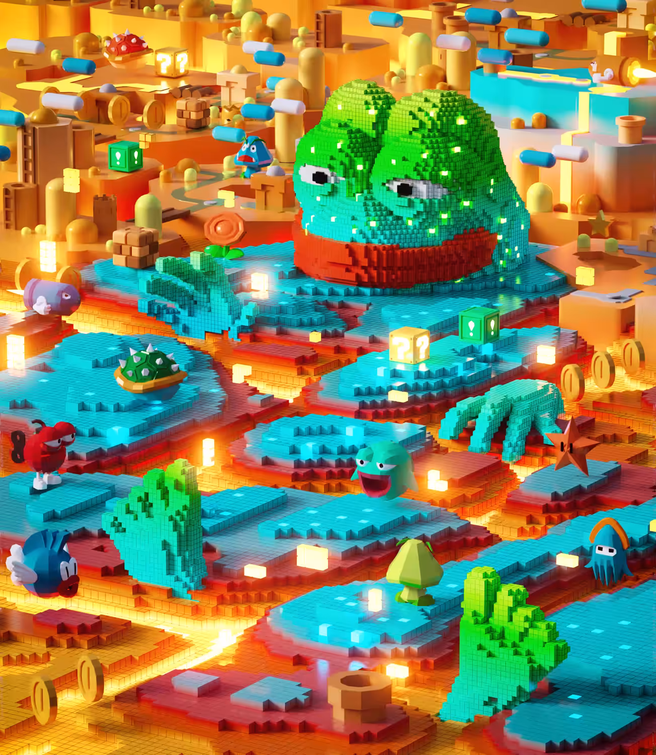 POXEL LAVA LAND PEPE