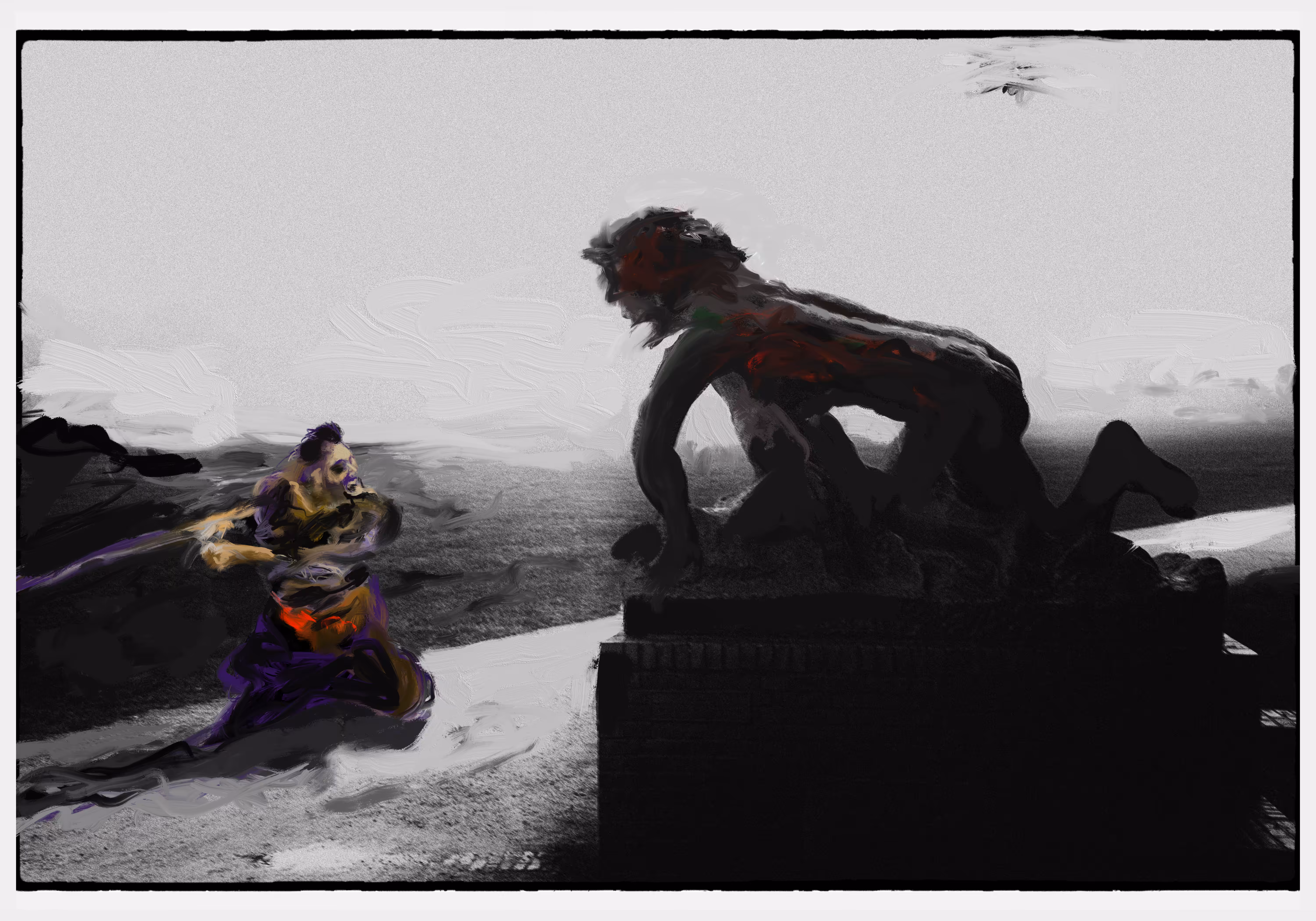 The hero dies in the third chapter, while in the fourth he is alive