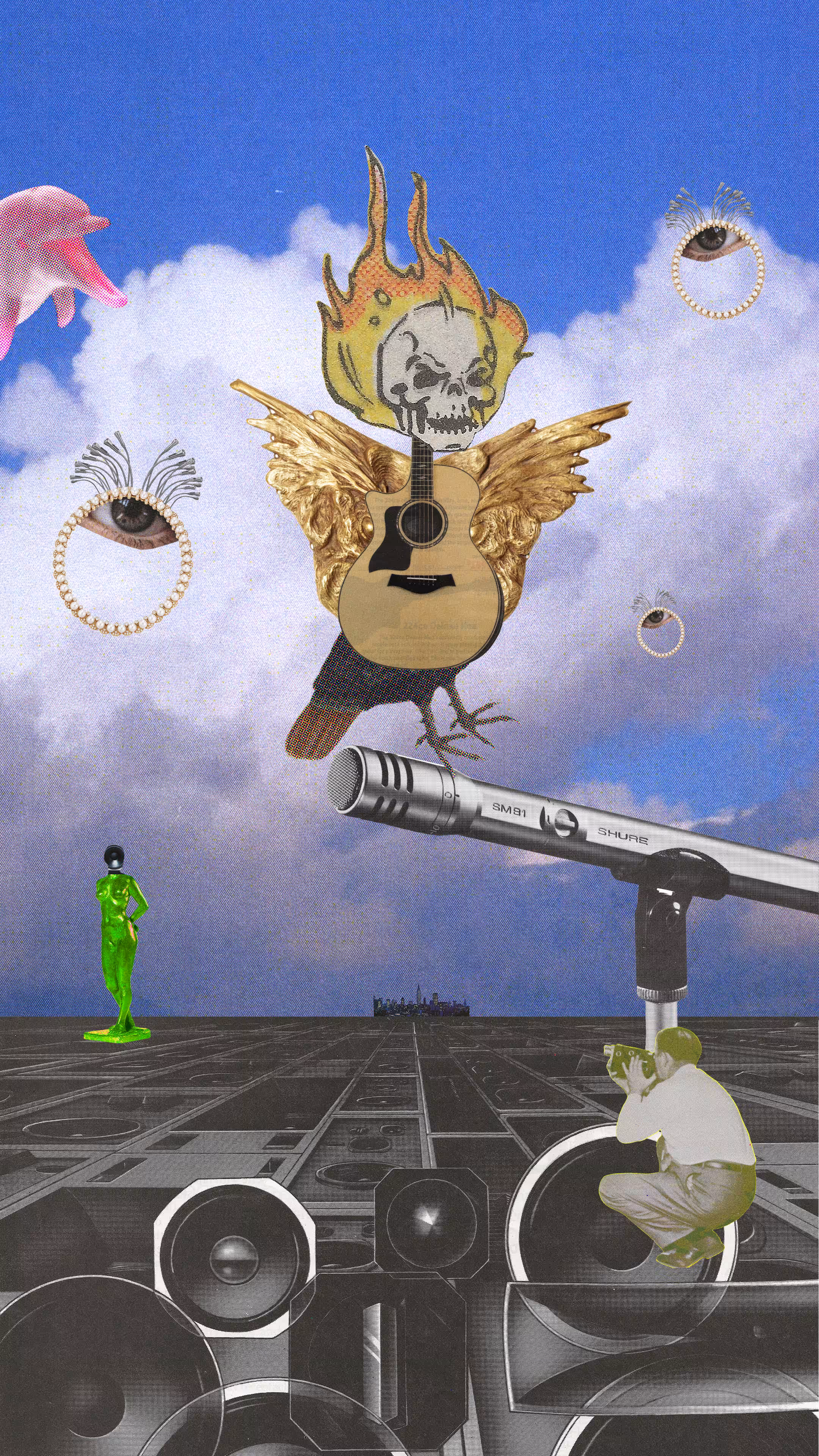 Special Edition World Collage Day poster art by collage artist Rad Rod