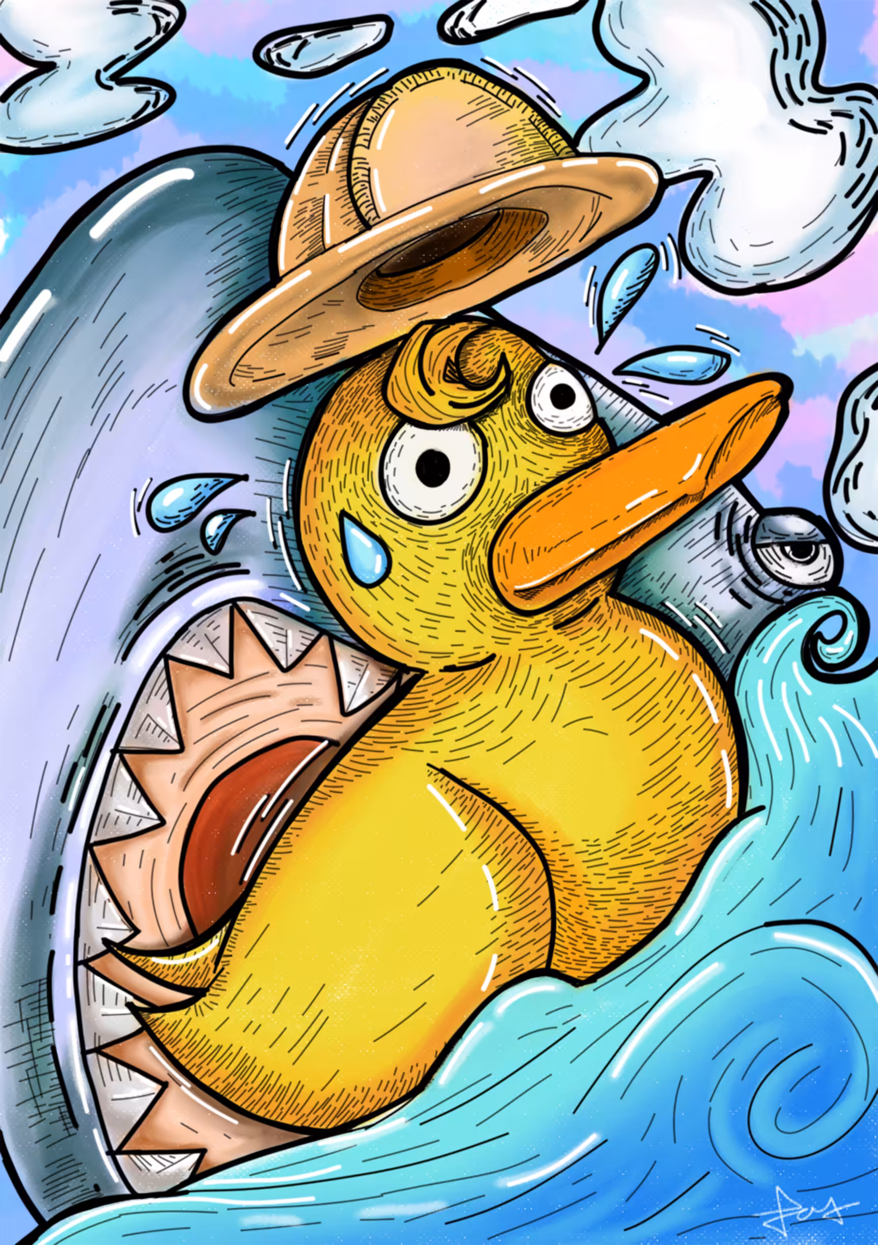 run away duck