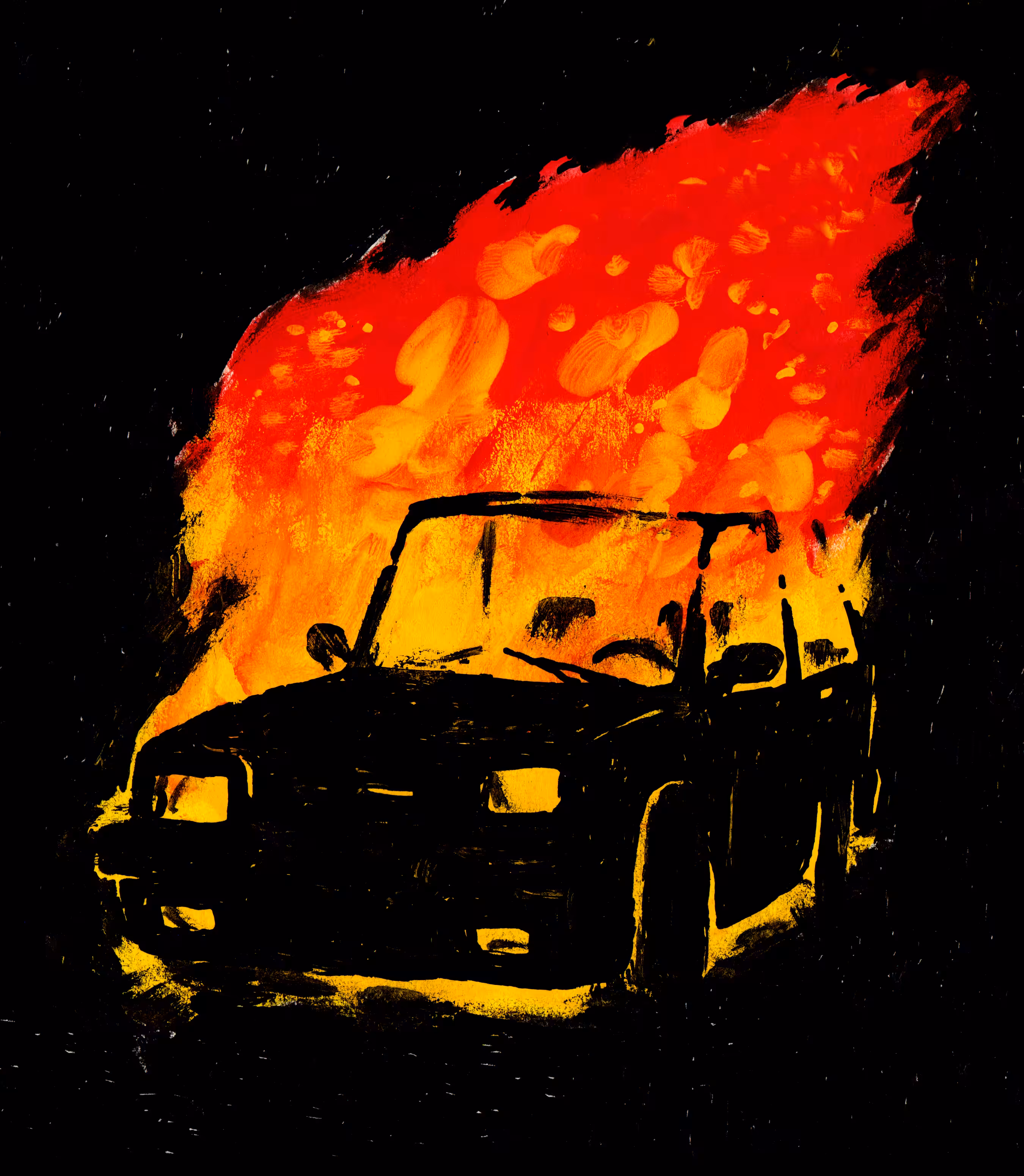 2024 burning car