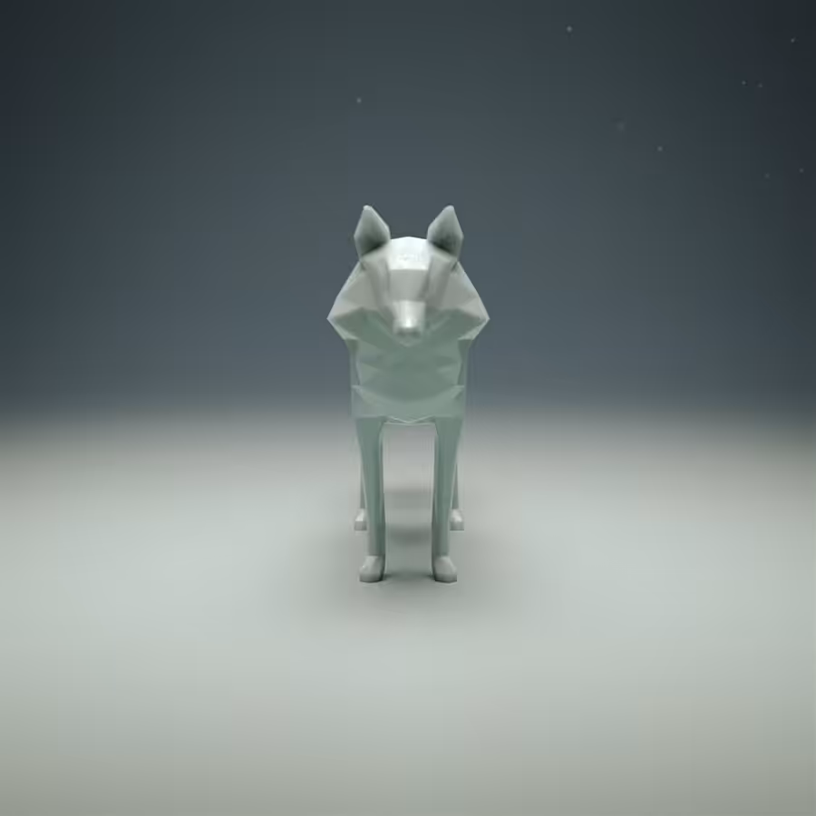 Arctic fox in a snowdrift