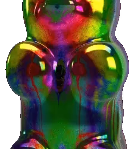 Blended Trip Gummy Bear #001 (Rorschach #009 + Rainbow #003)