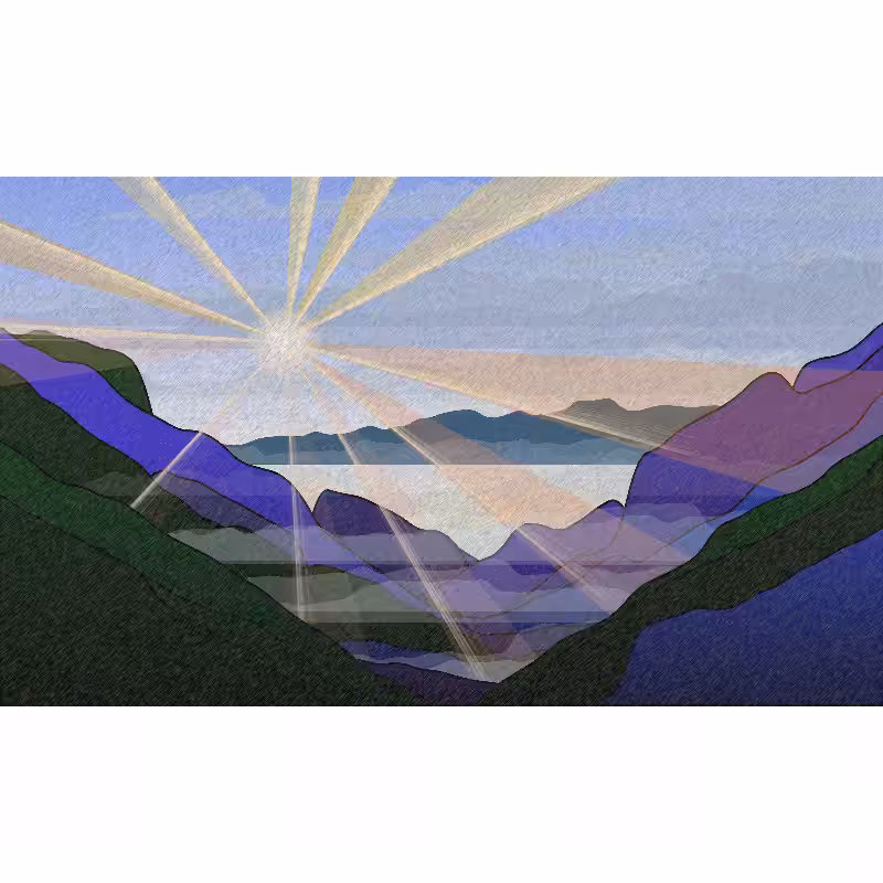 Sunrise over a Mountain Lake #44