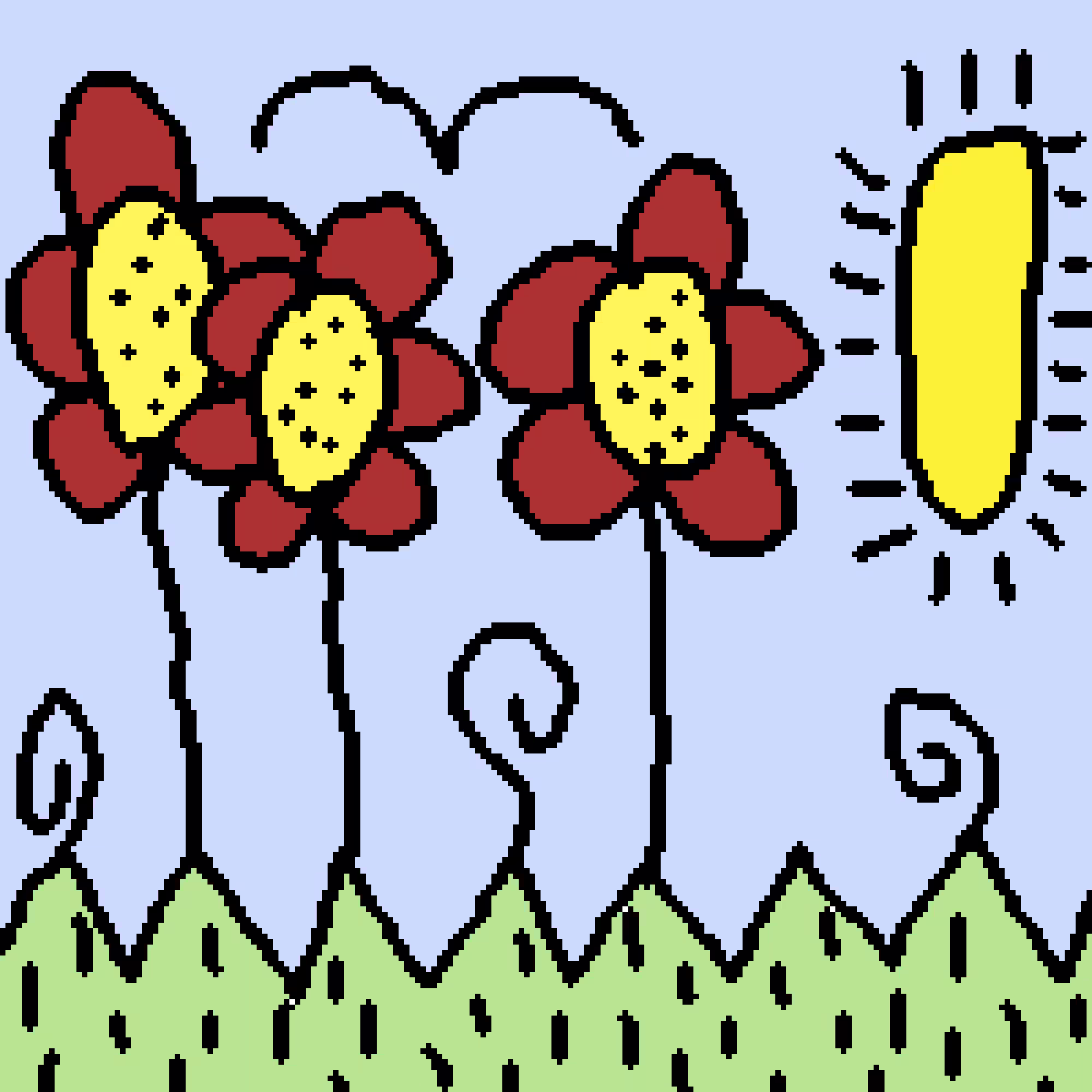 Three flowers