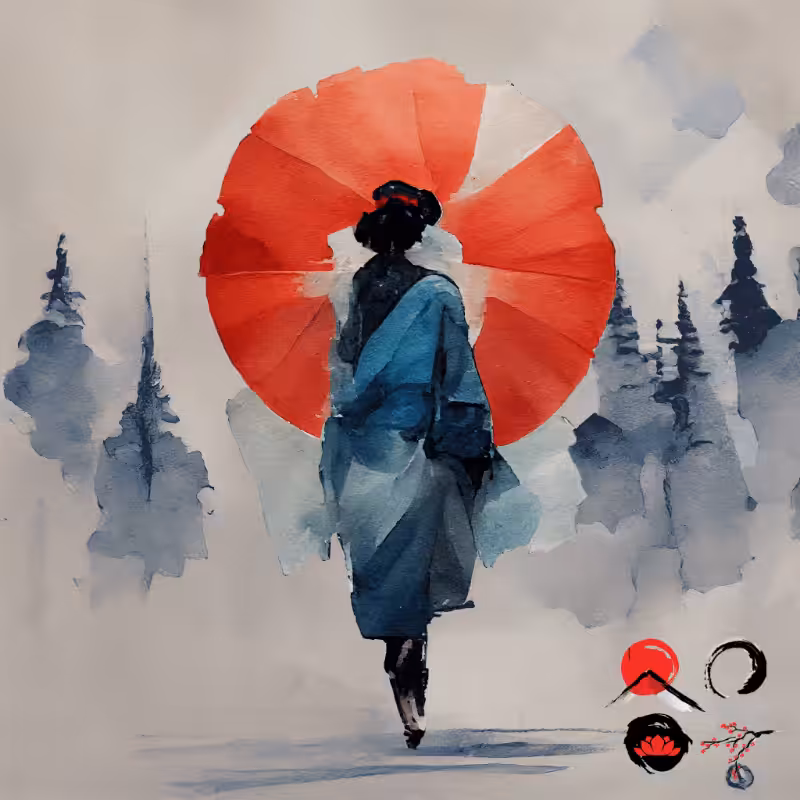 A walking geisha
