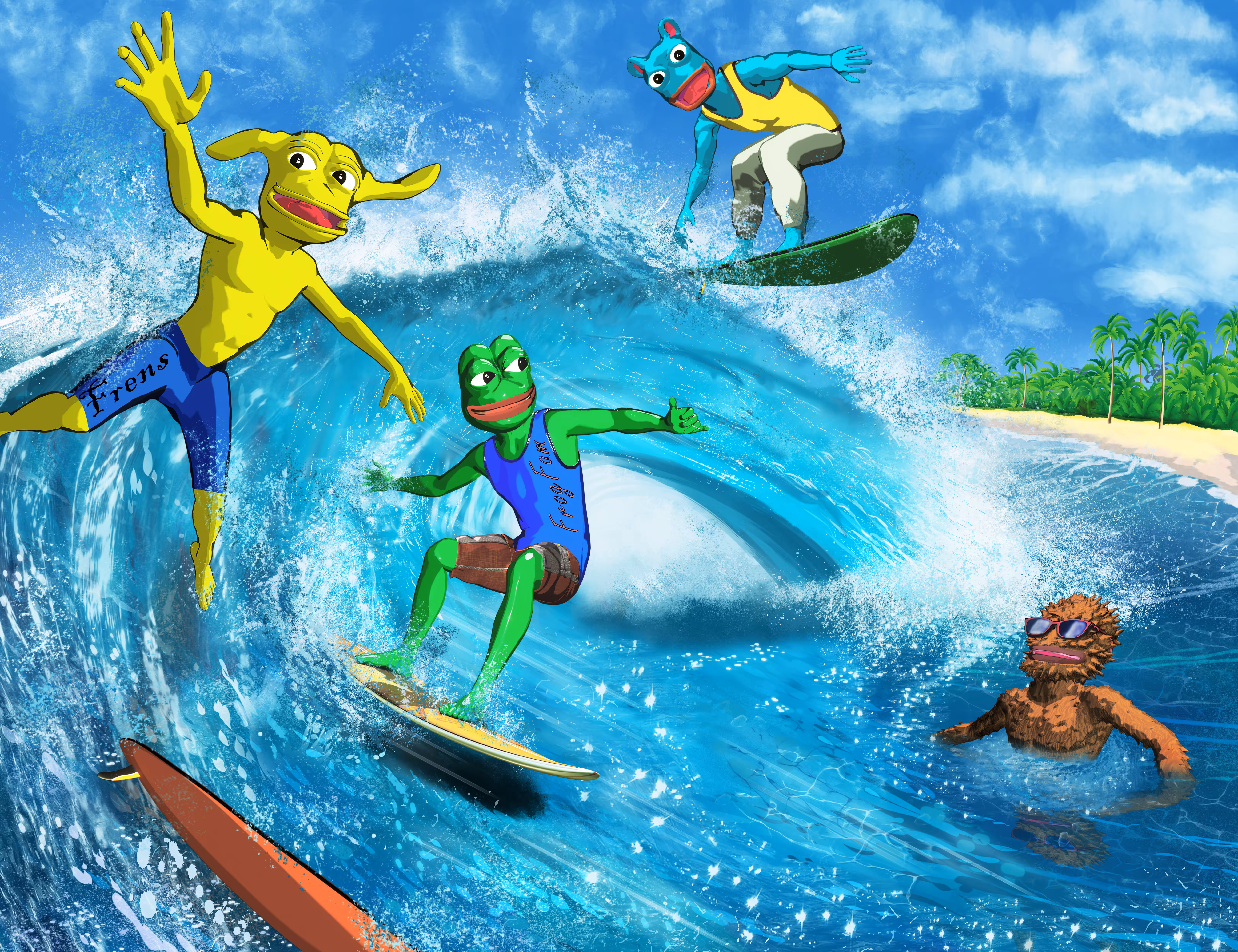 SURFING TIME 🐸🐸🐸🐸