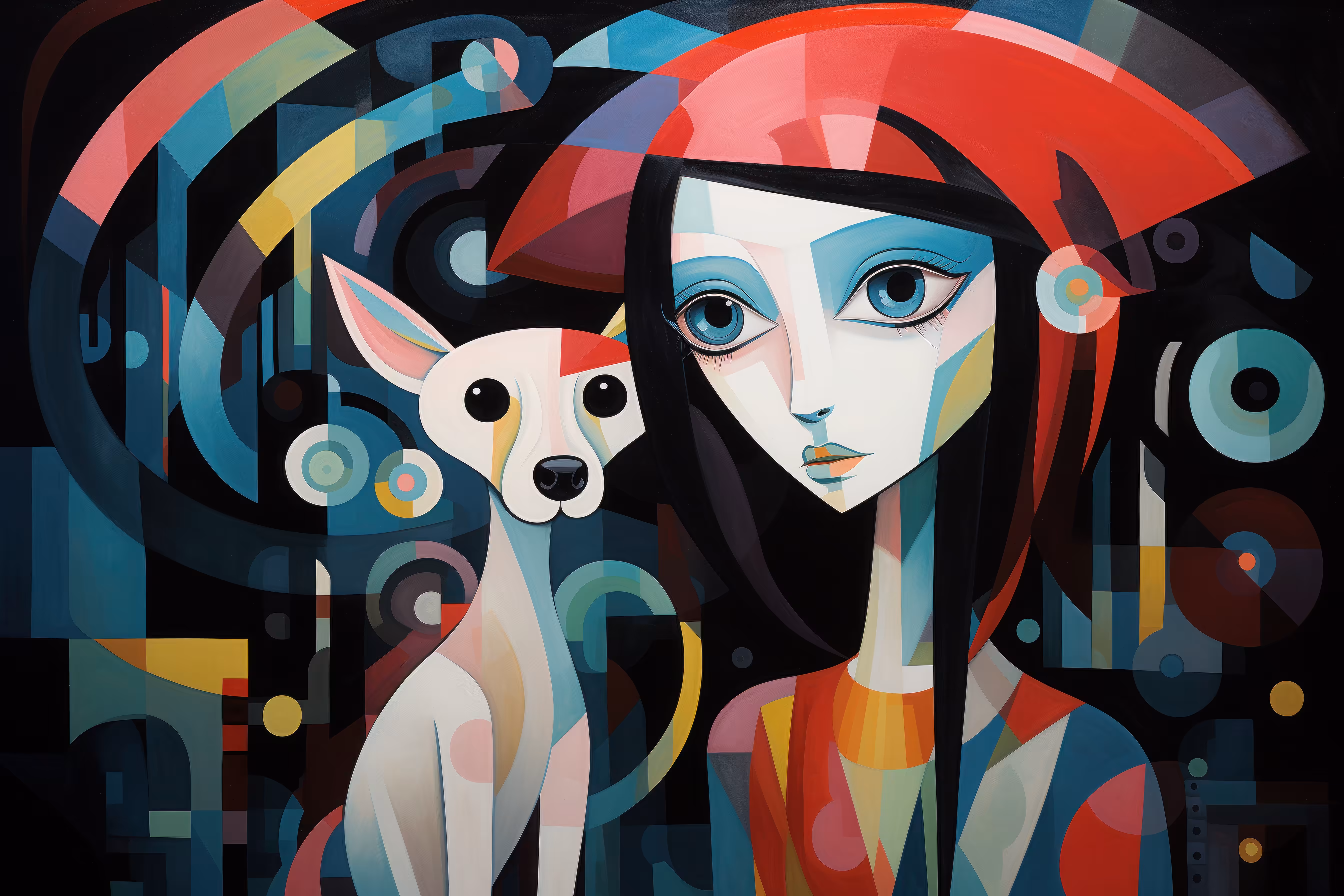 Her K9 Pal - Mosaic-Artistic Portraitures