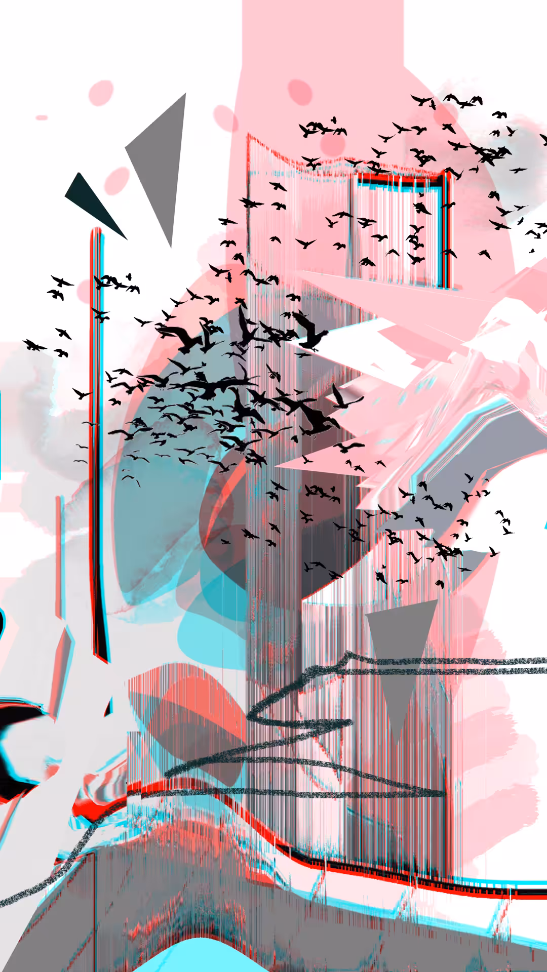 Pink birds