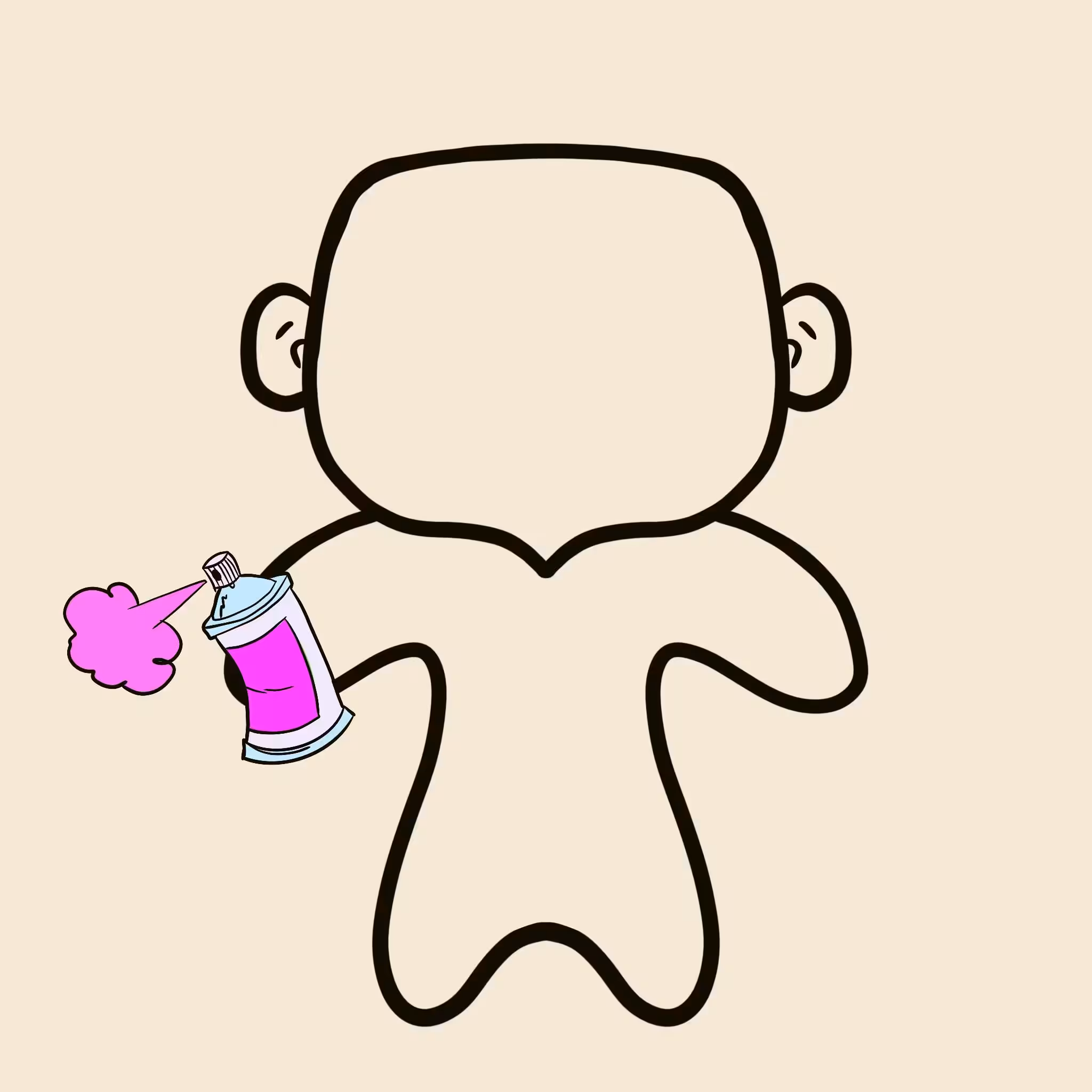 Splatter Punks Accessories - Pink Spray Can