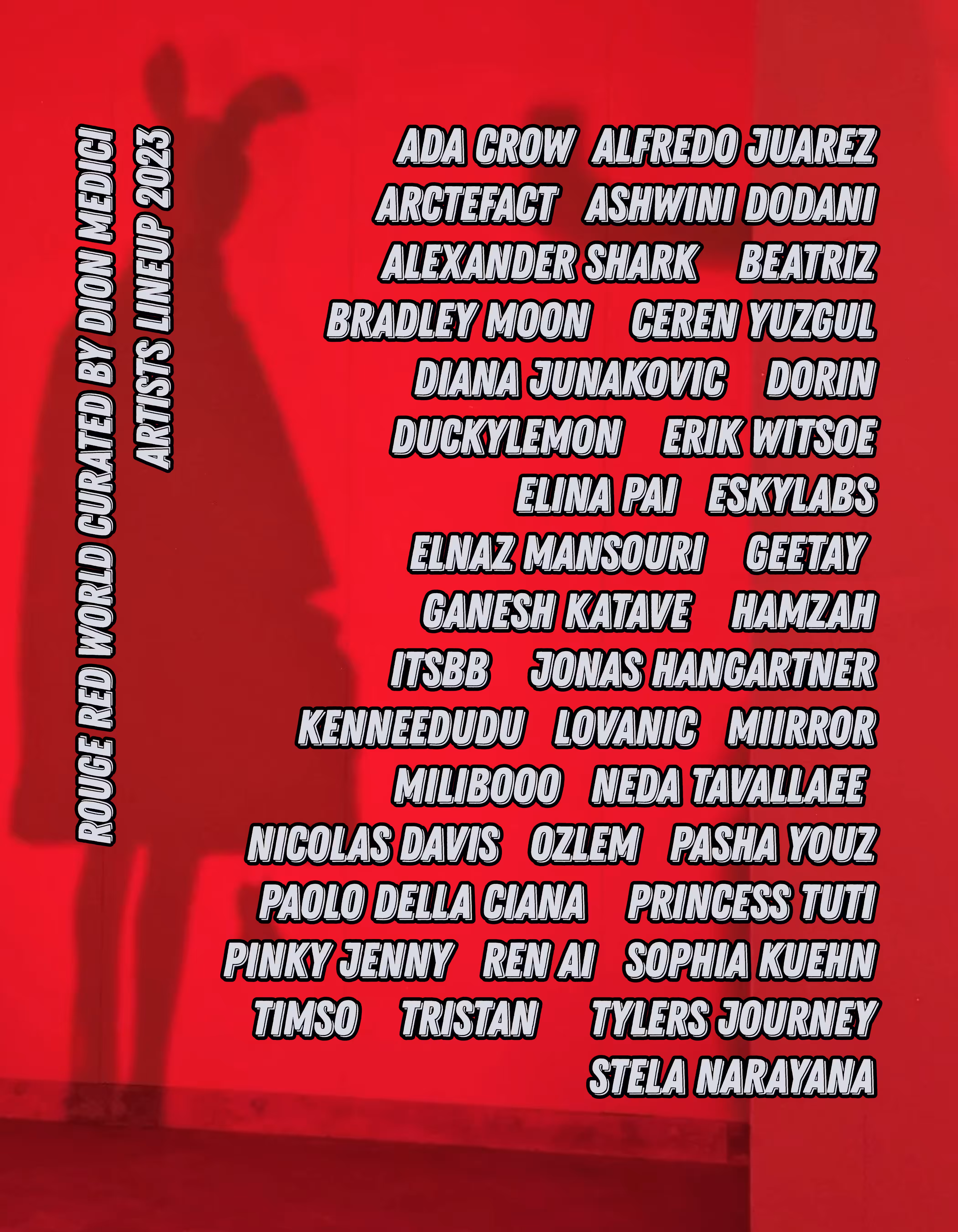 ROUGE RED WORLD ARTISTS POSTER 2023