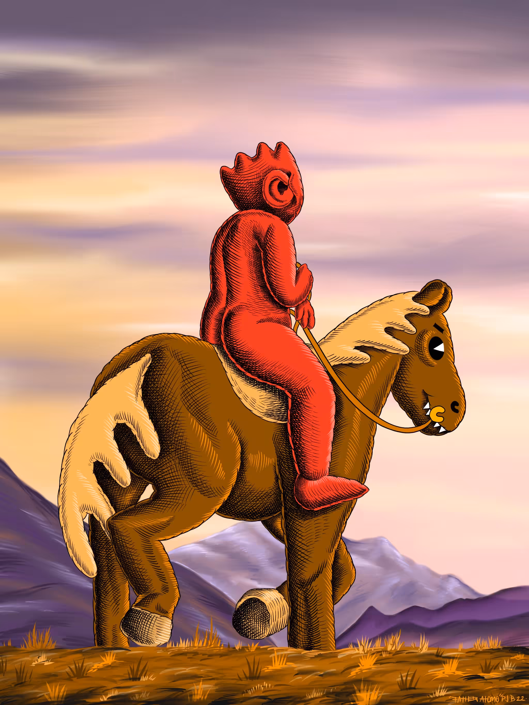 "Atomo Riding into the sunset" PJB