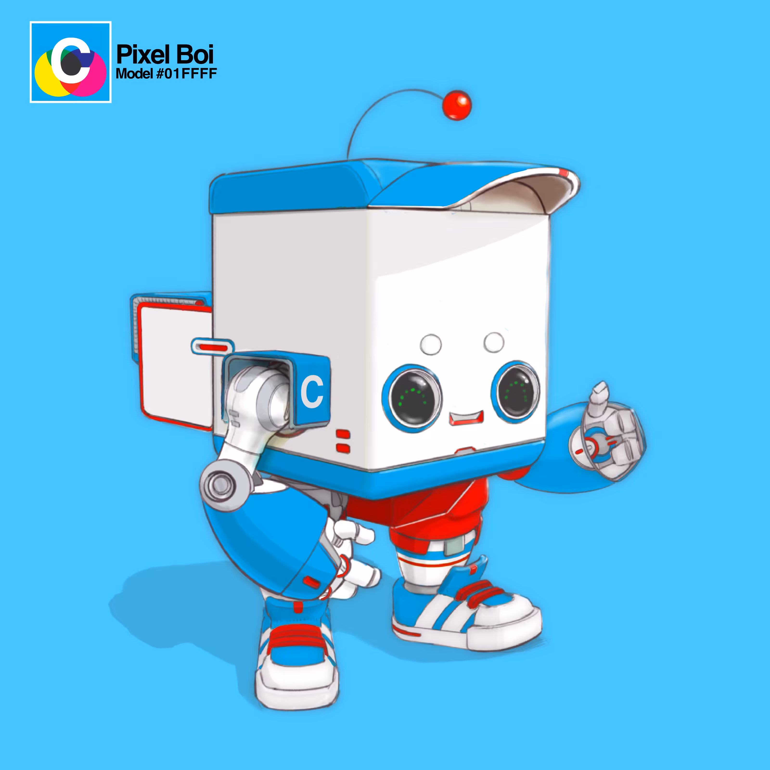 Pixel Boi - Cyan